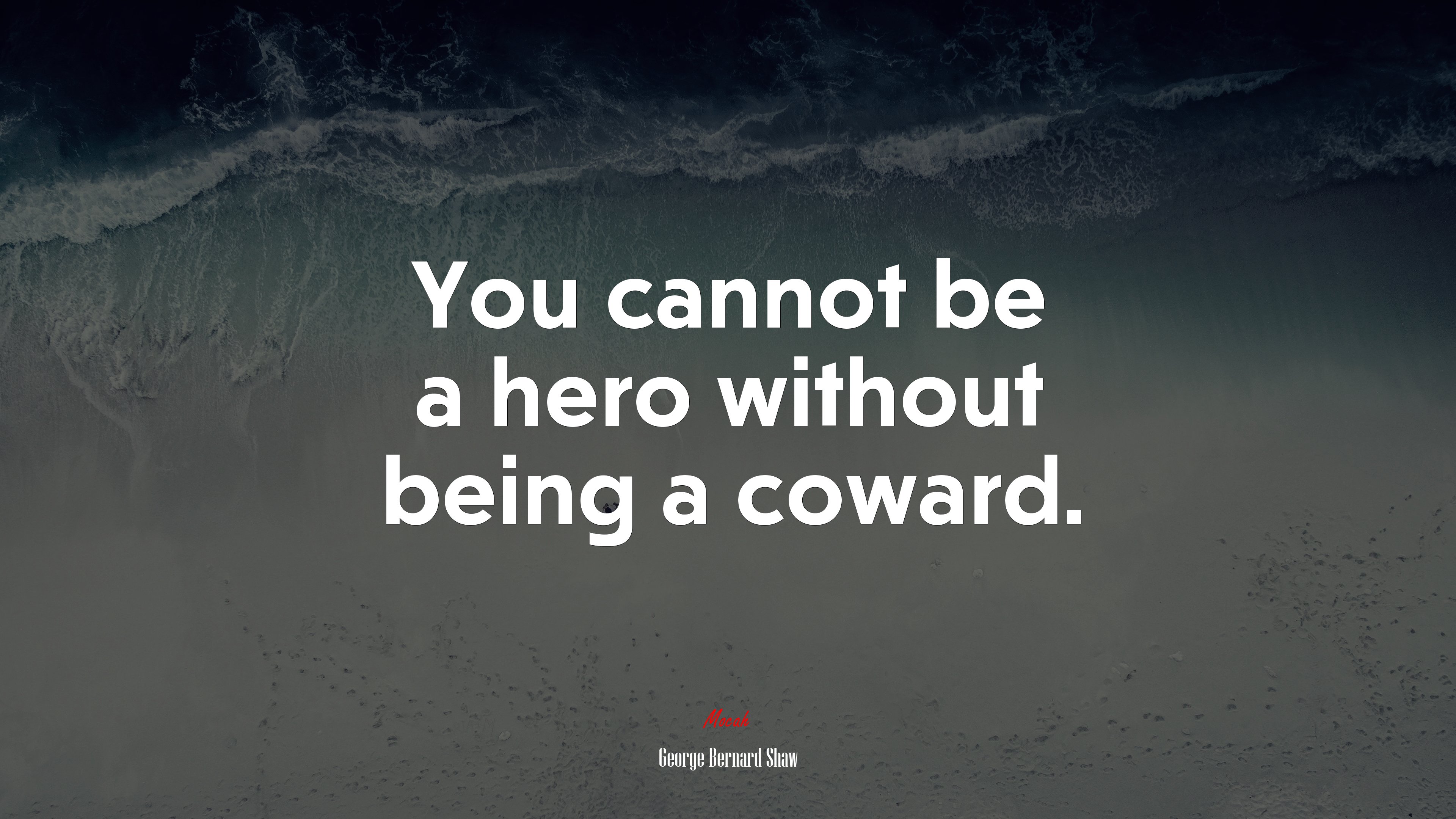You cannot be a hero without being a coward. | George Bernard Shaw quote HD Wallpaper