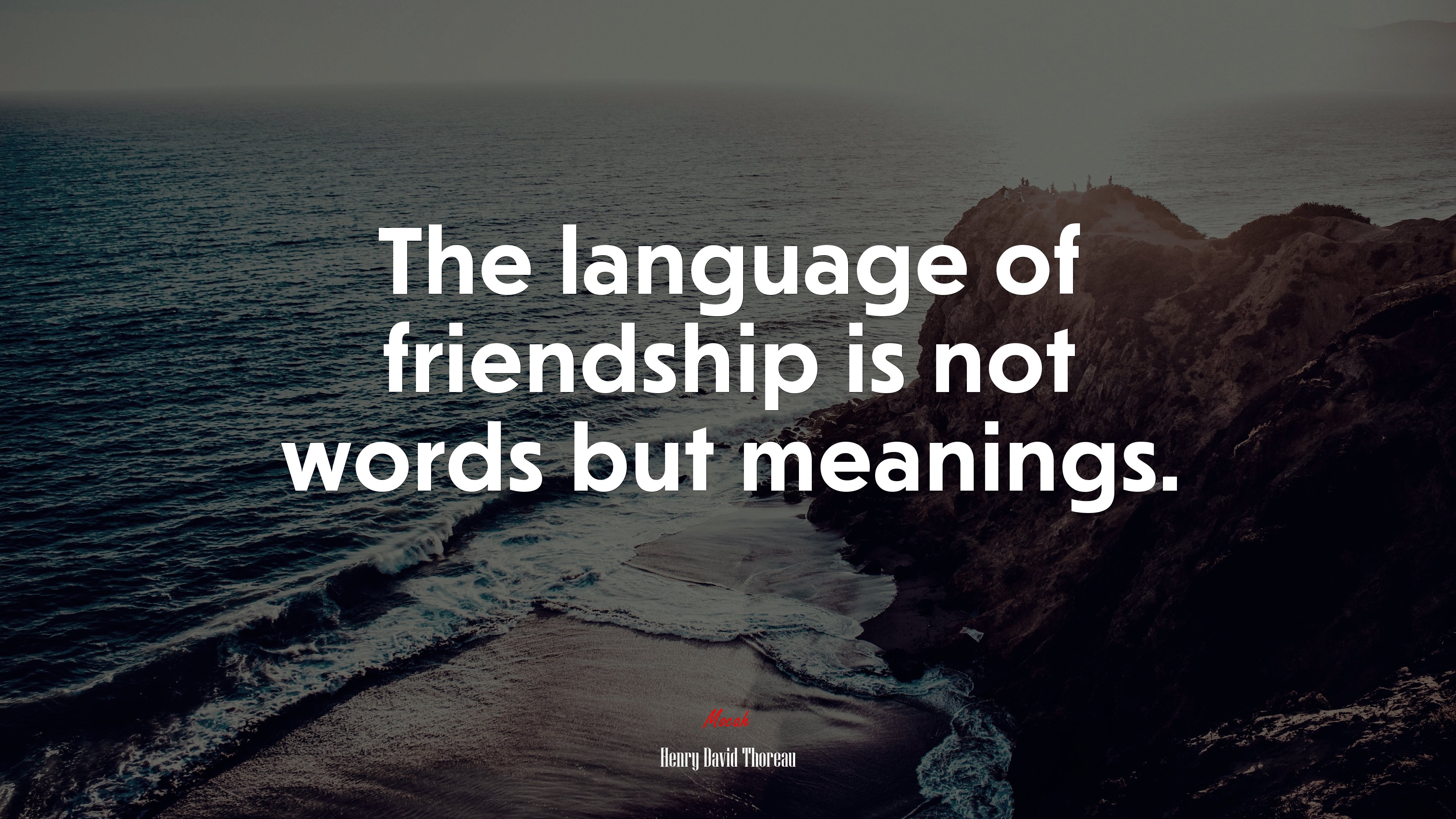 The language of friendship is not words but meanings. | Henry David Thoreau quote HD Wallpaper