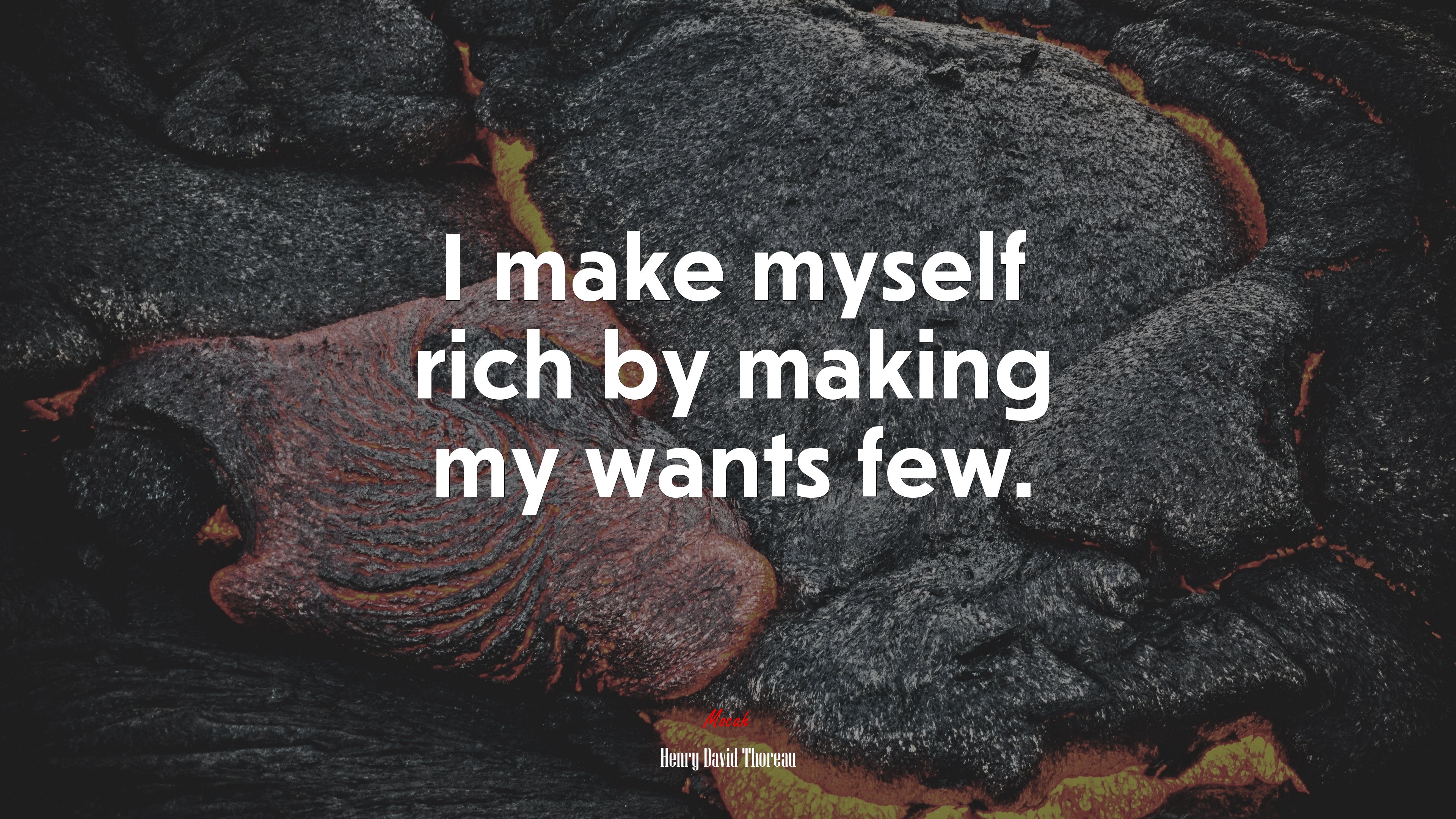 I make myself rich by making my wants few. | Henry David Thoreau quote HD Wallpaper