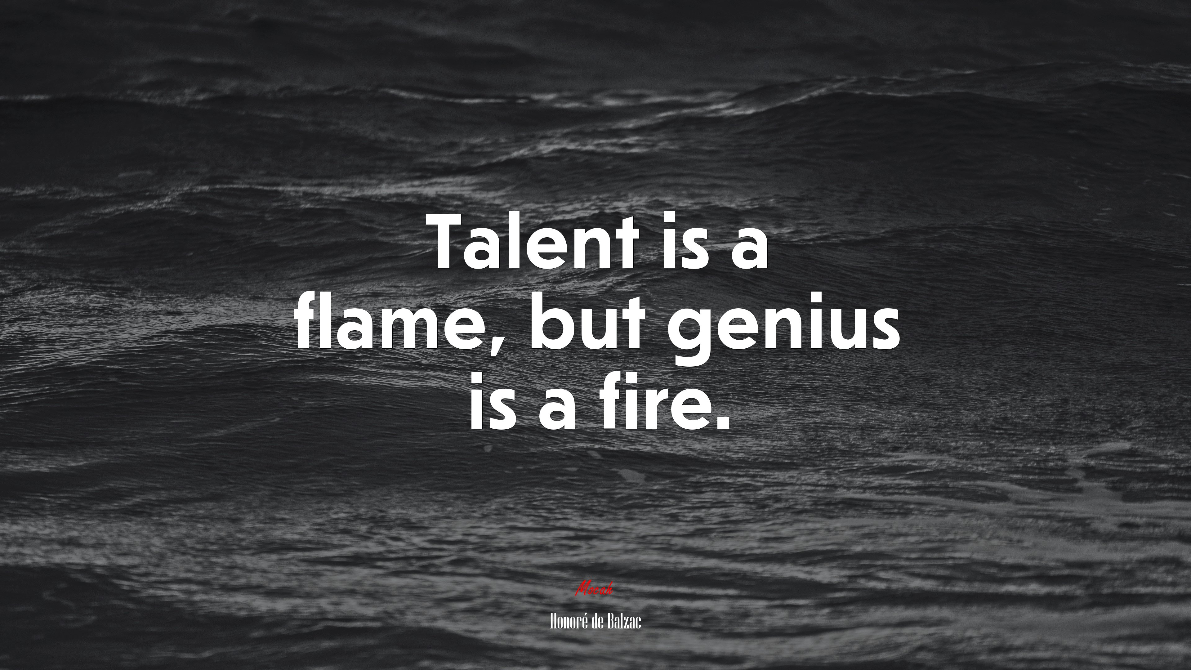 Talent is a flame, but genius is a fire. | Honoré de Balzac quote HD Wallpaper