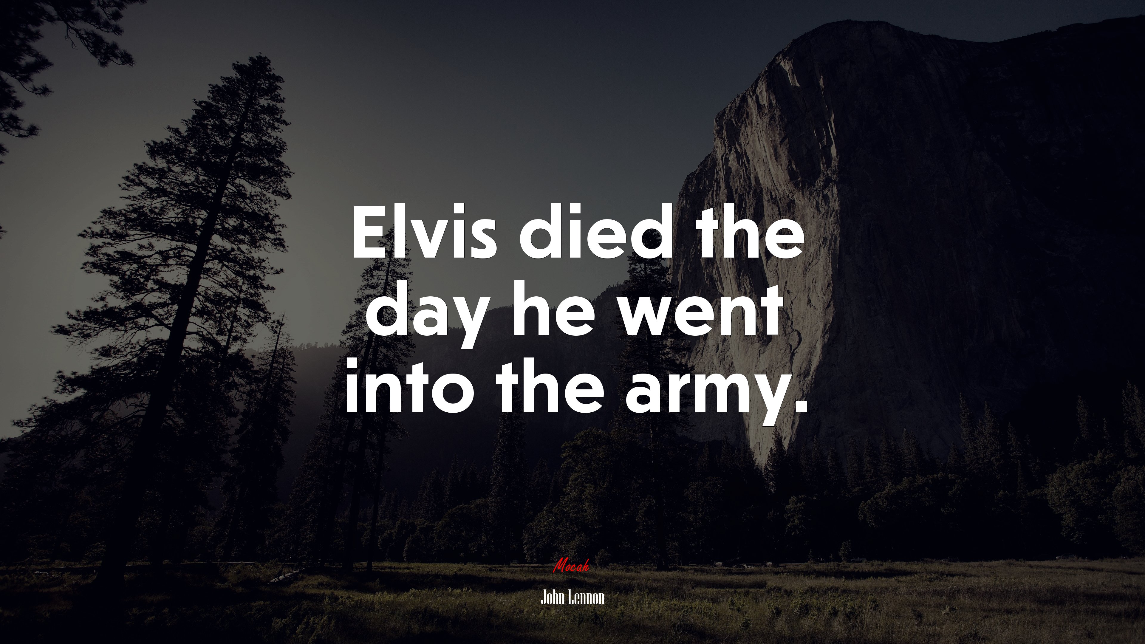 Elvis died the day he went into the army. | John Lennon quote HD Wallpaper