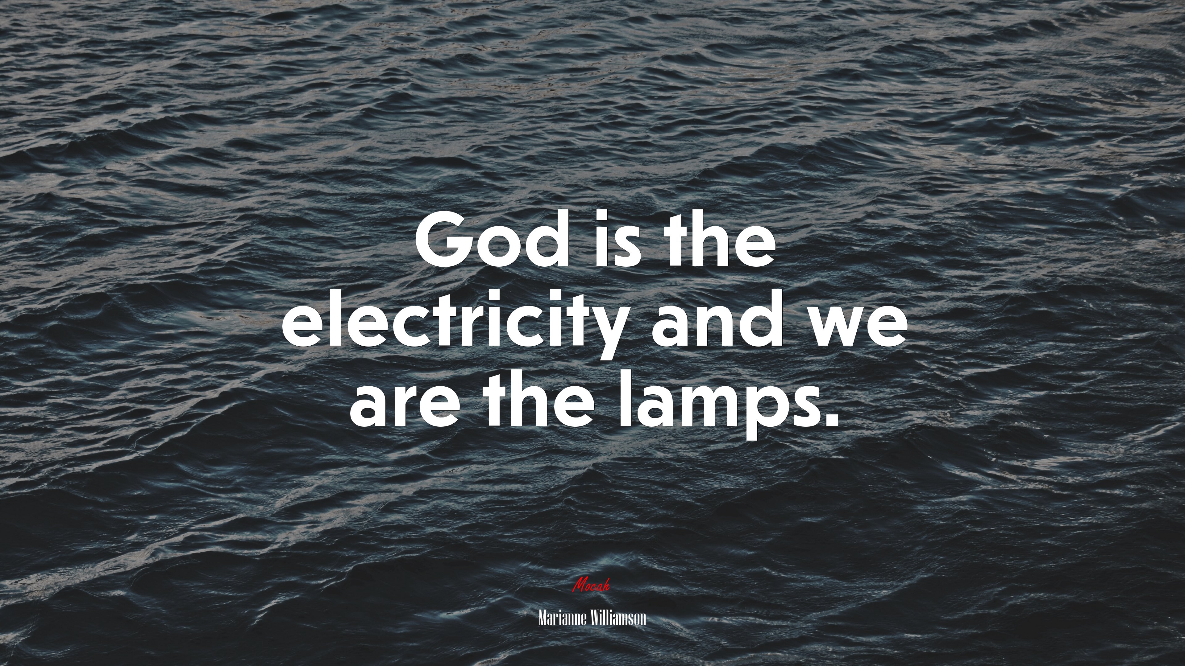God is the electricity and we are the lamps. | Marianne Williamson quote HD Wallpaper