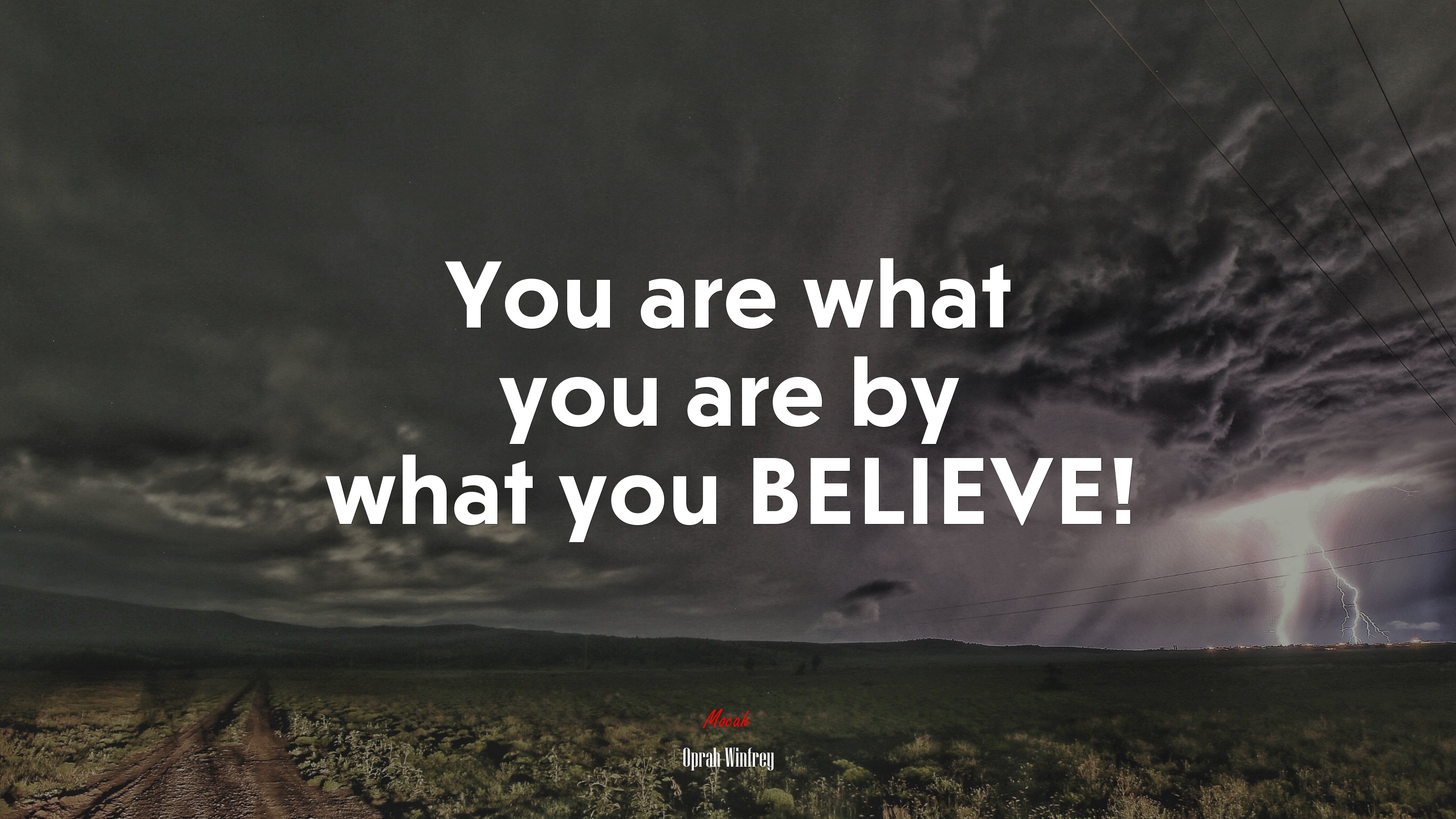 You are what you are by what you BELIEVE! | Oprah Winfrey quote HD Wallpaper