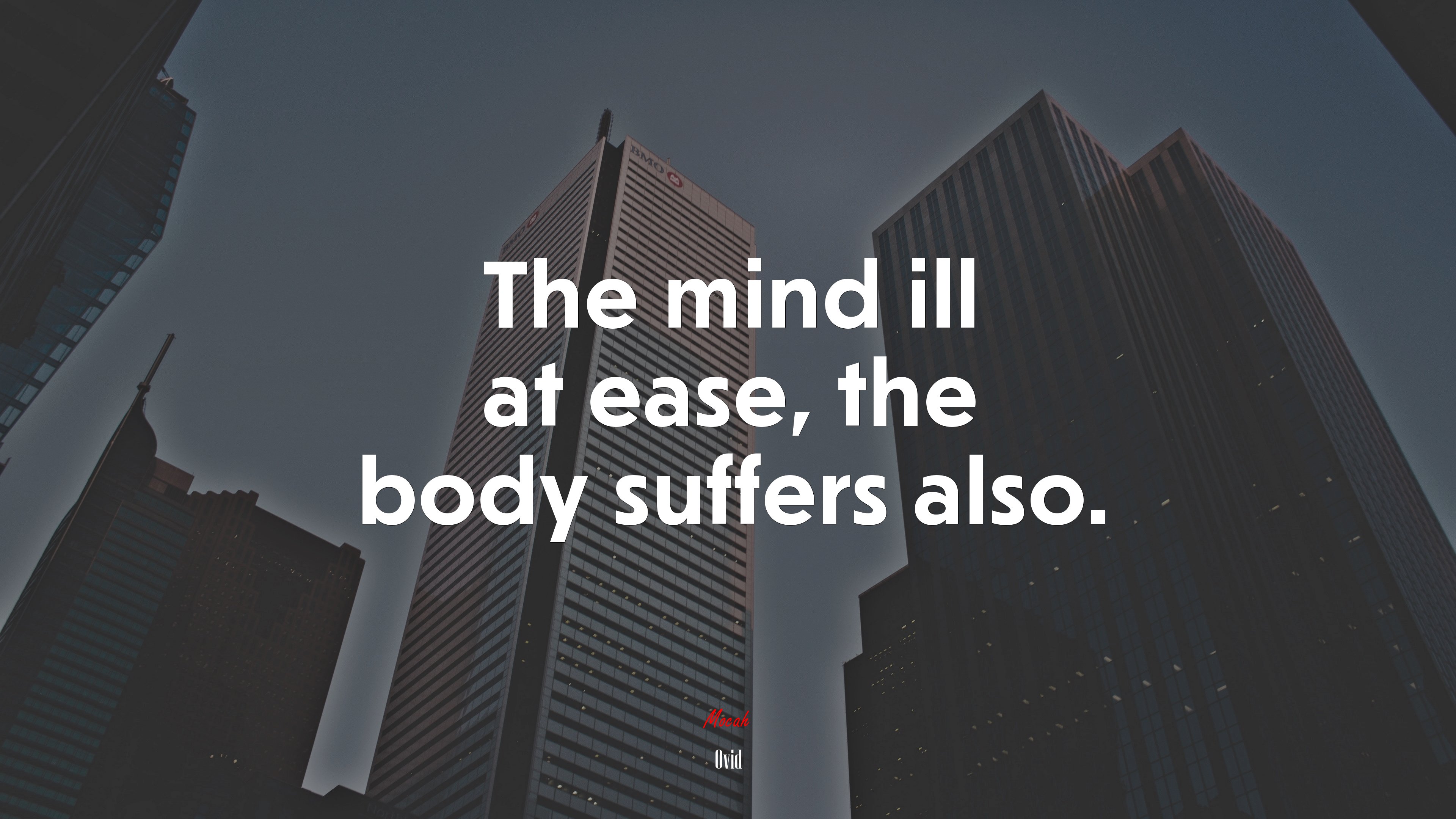 The mind ill at ease, the body suffers also. | Ovid quote HD Wallpaper