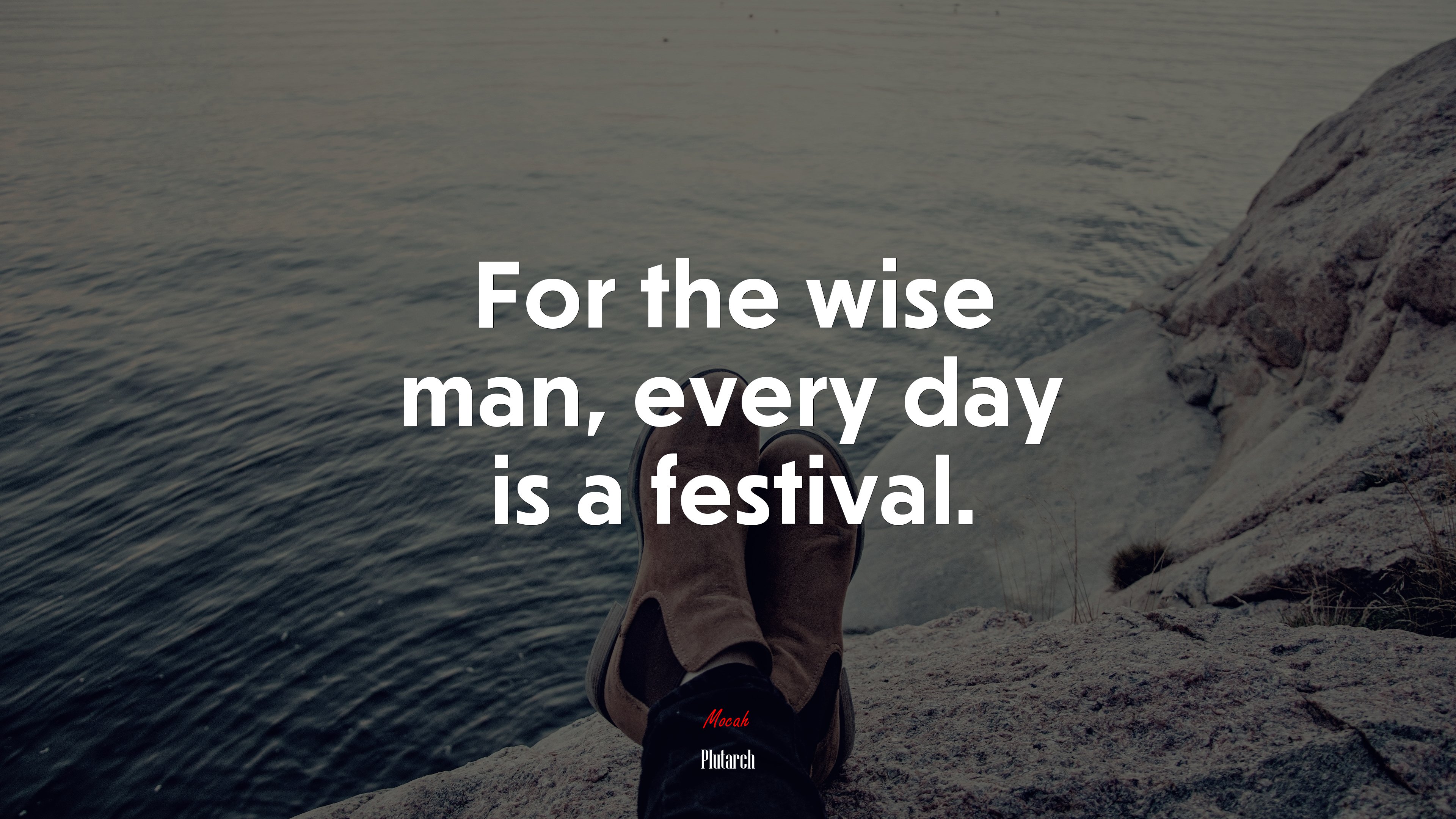For the wise man, every day is a festival. | Plutarch quote HD Wallpaper