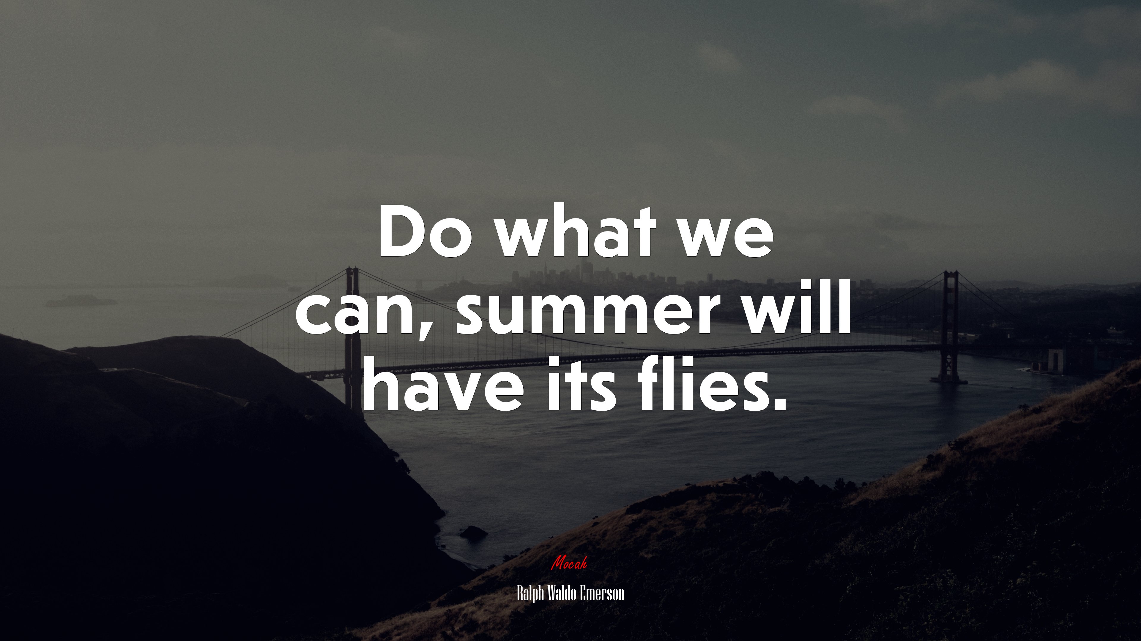 Do what we can, summer will have its flies. | Ralph Waldo Emerson quote HD Wallpaper