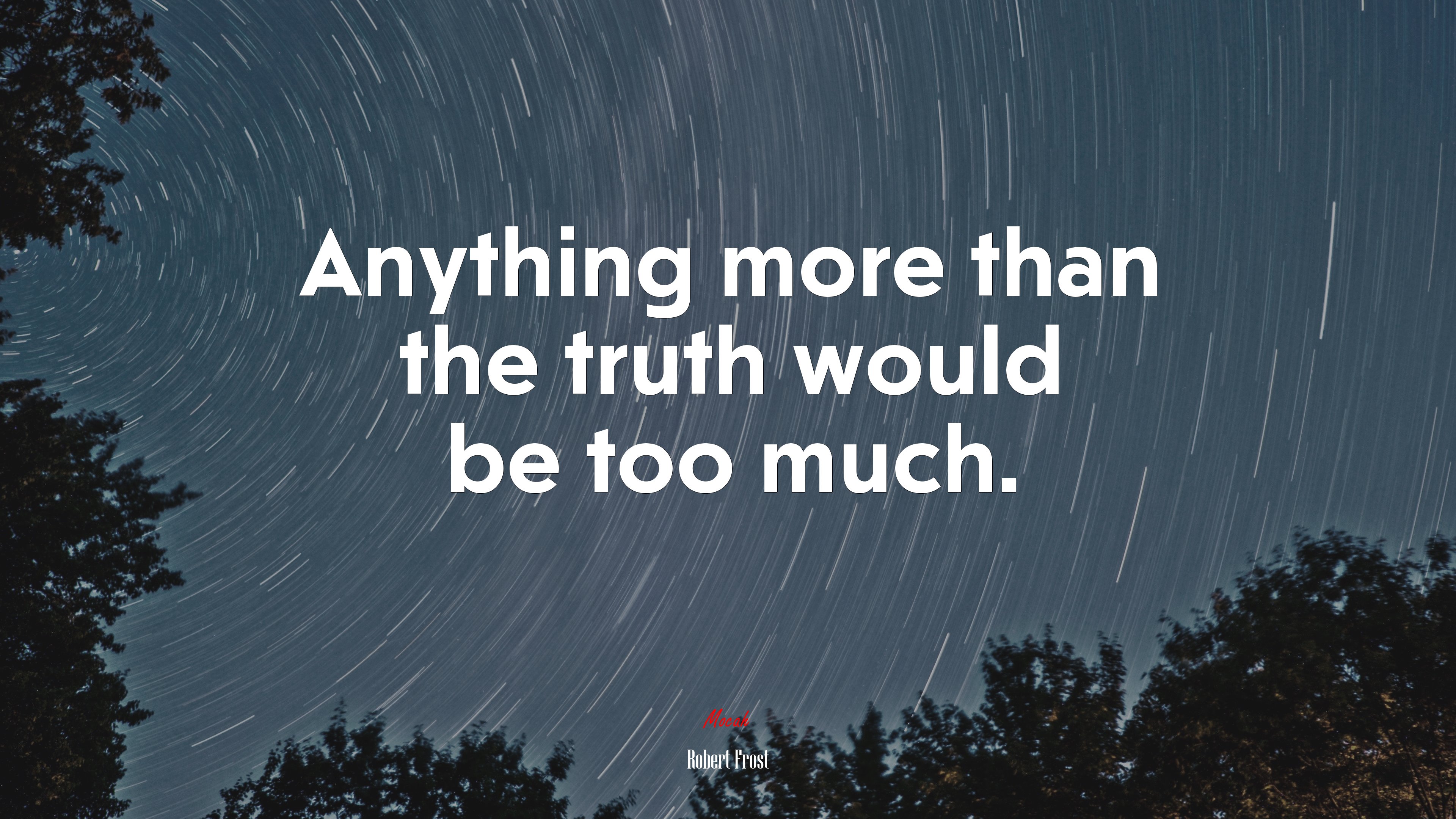 Anything more than the truth would be too much. | Robert Frost quote HD Wallpaper