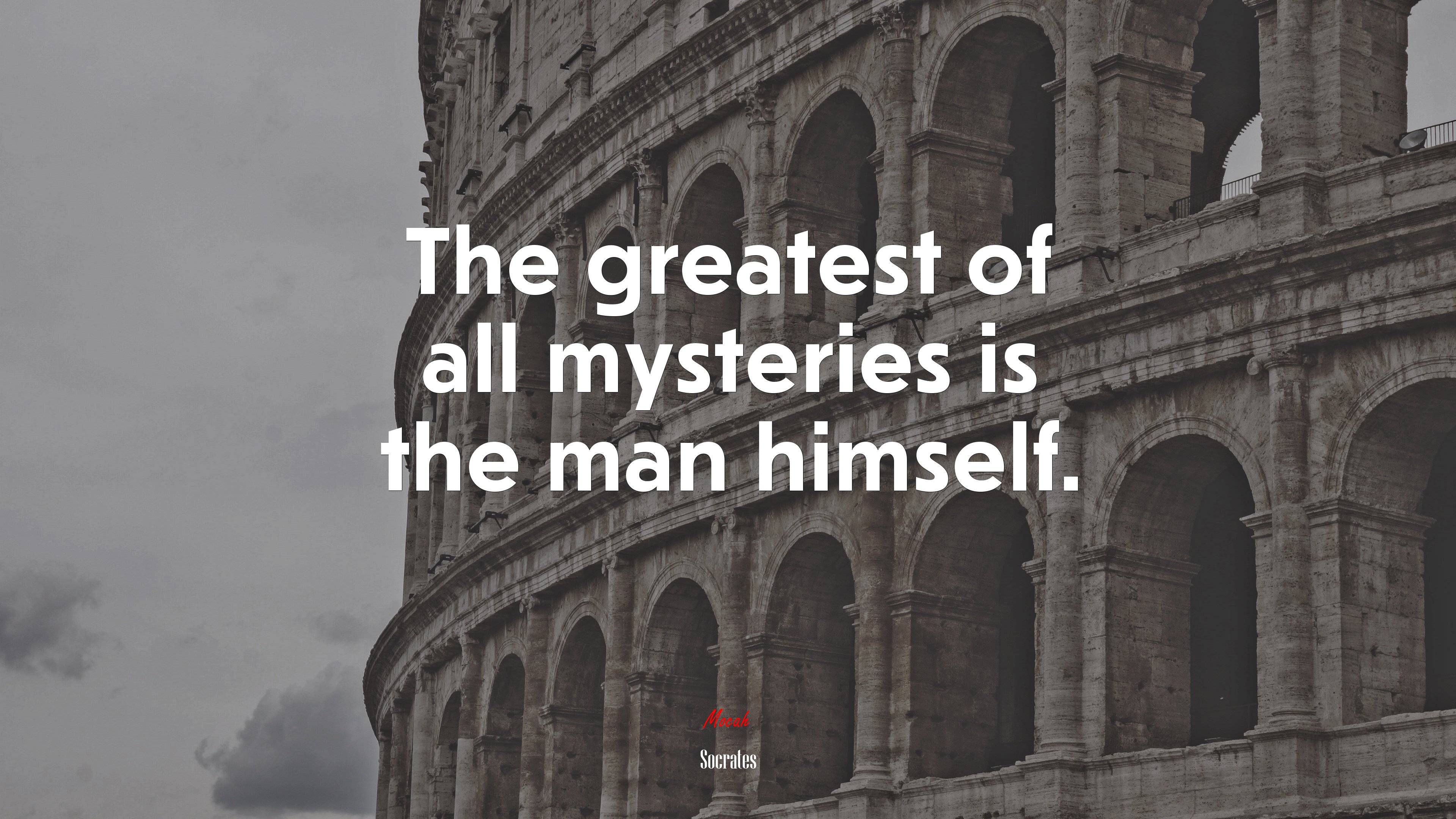 The greatest of all mysteries is the man himself. | Socrates quote HD Wallpaper
