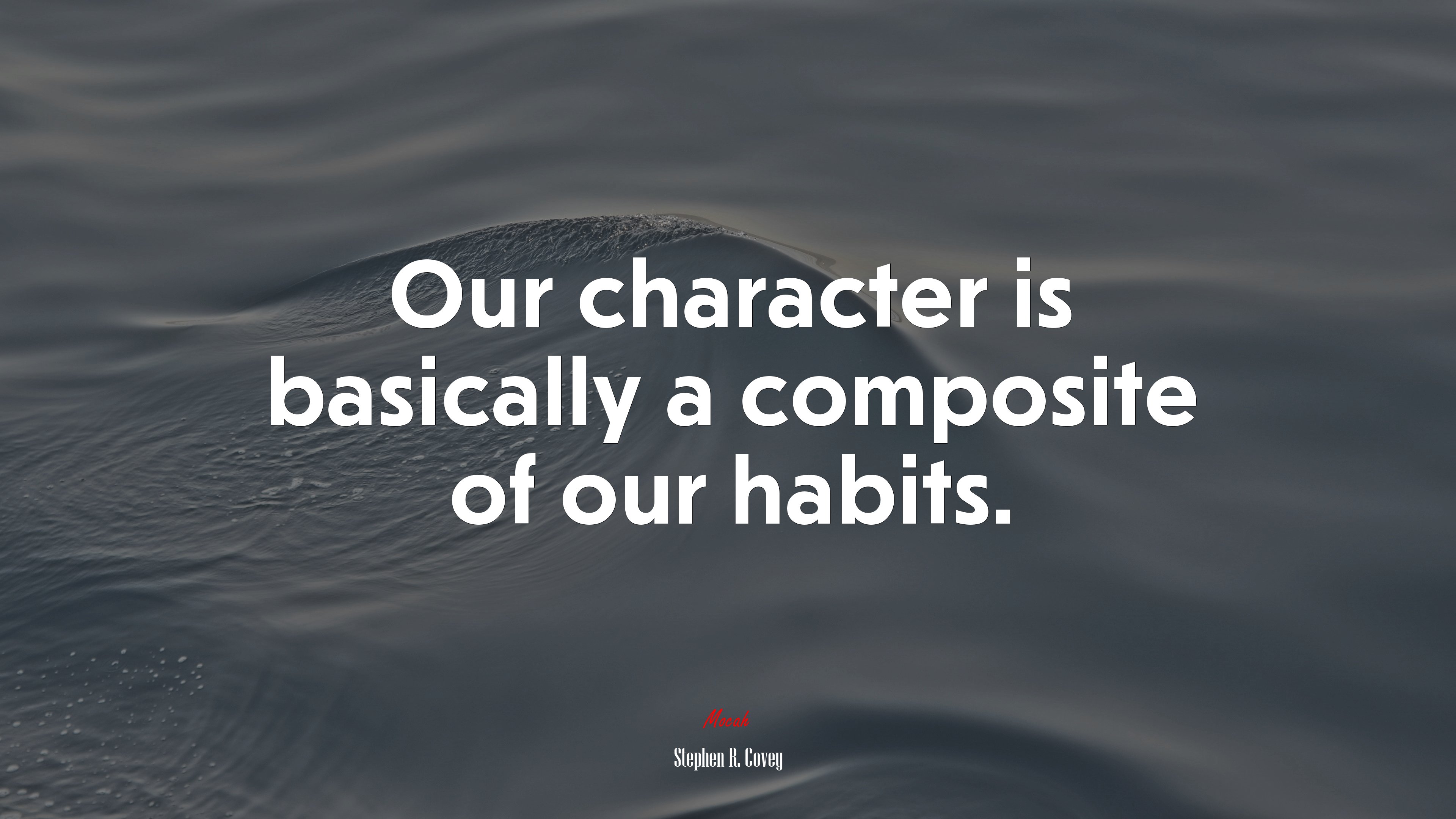 Our character is basically a composite of our habits. | Stephen R. Covey quote HD Wallpaper
