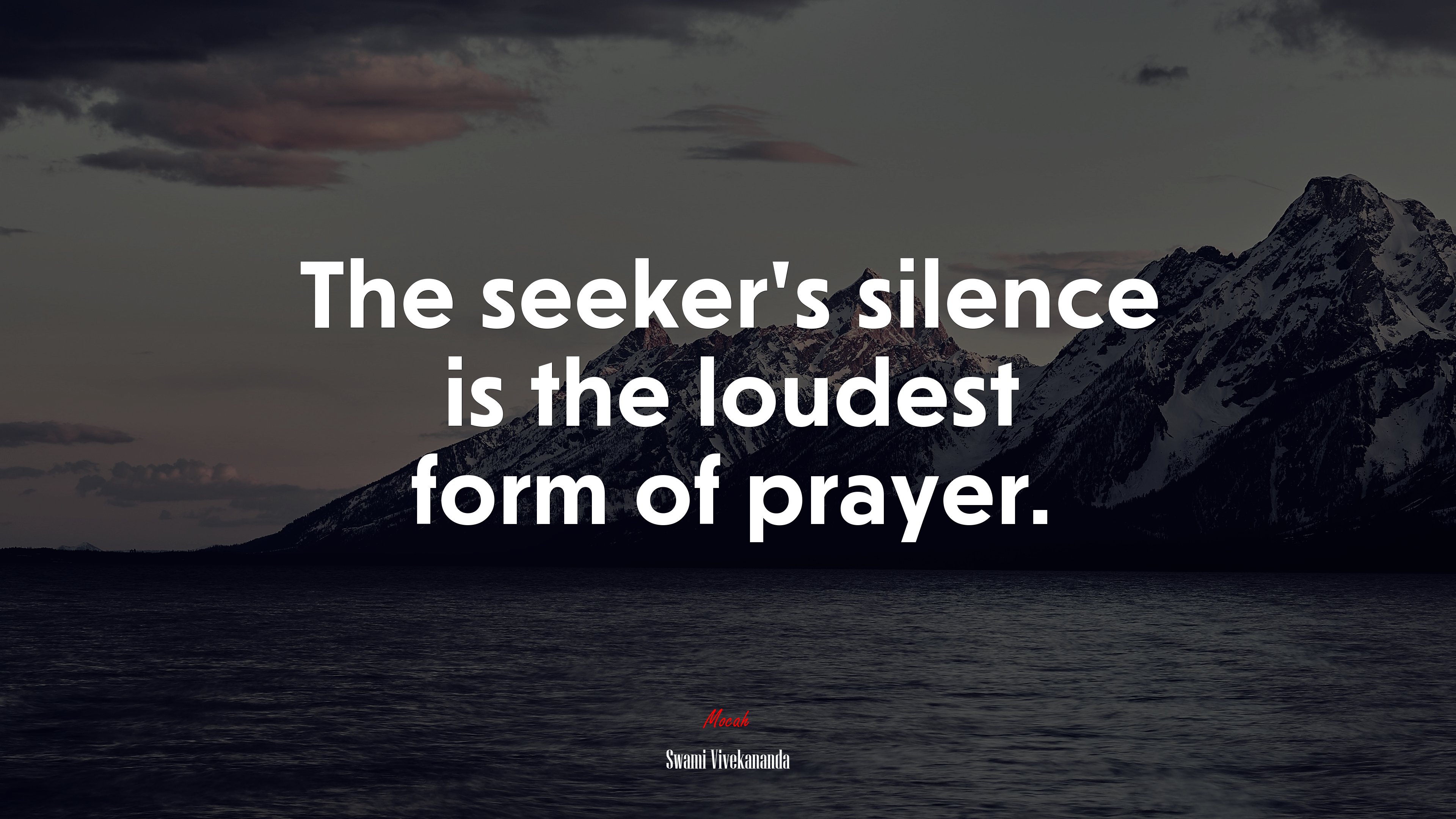 The seeker’s silence is the loudest form of prayer. | Swami Vivekananda quote HD Wallpaper