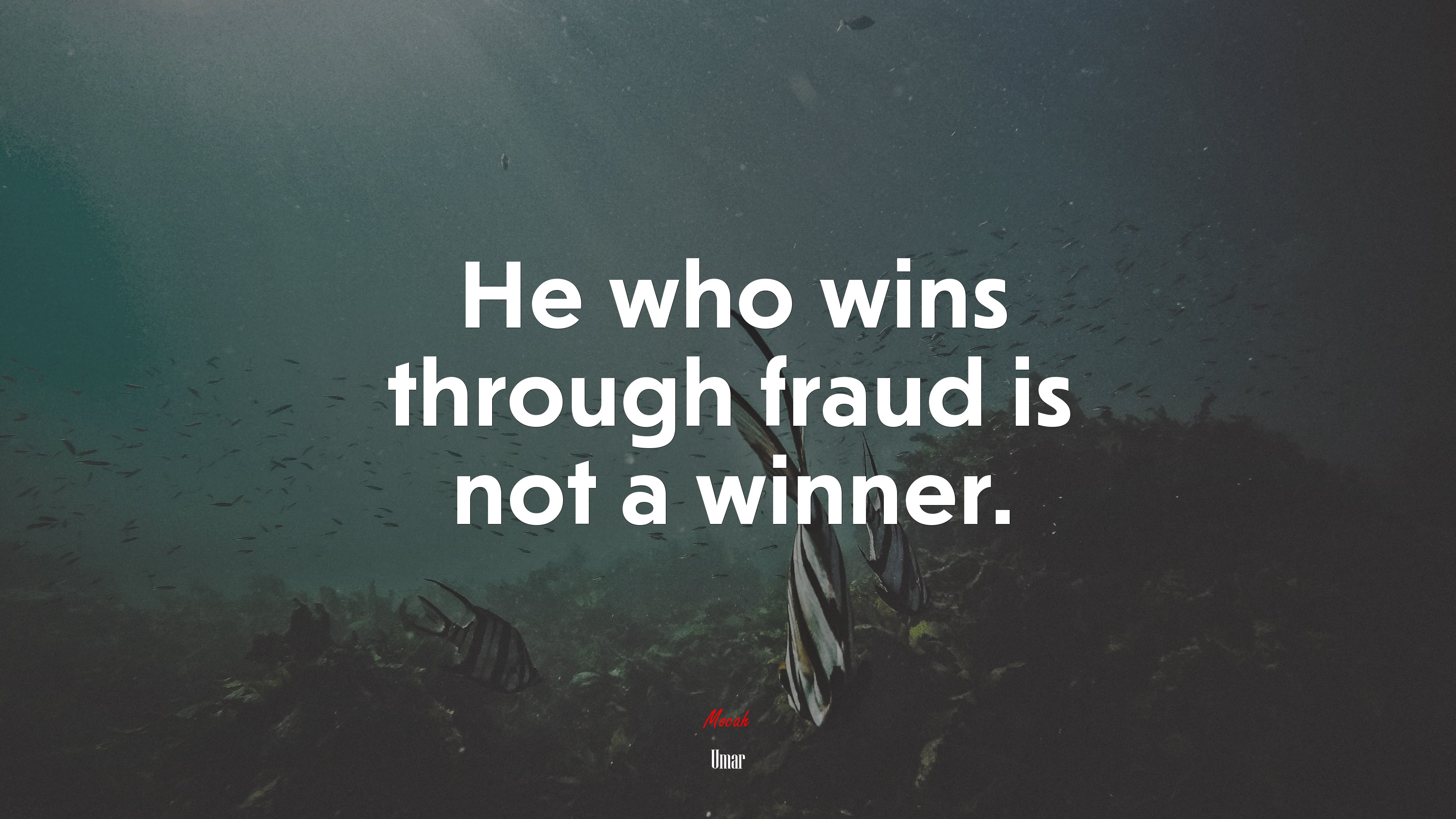 He who wins through fraud is not a winner. | Umar quote HD Wallpaper
