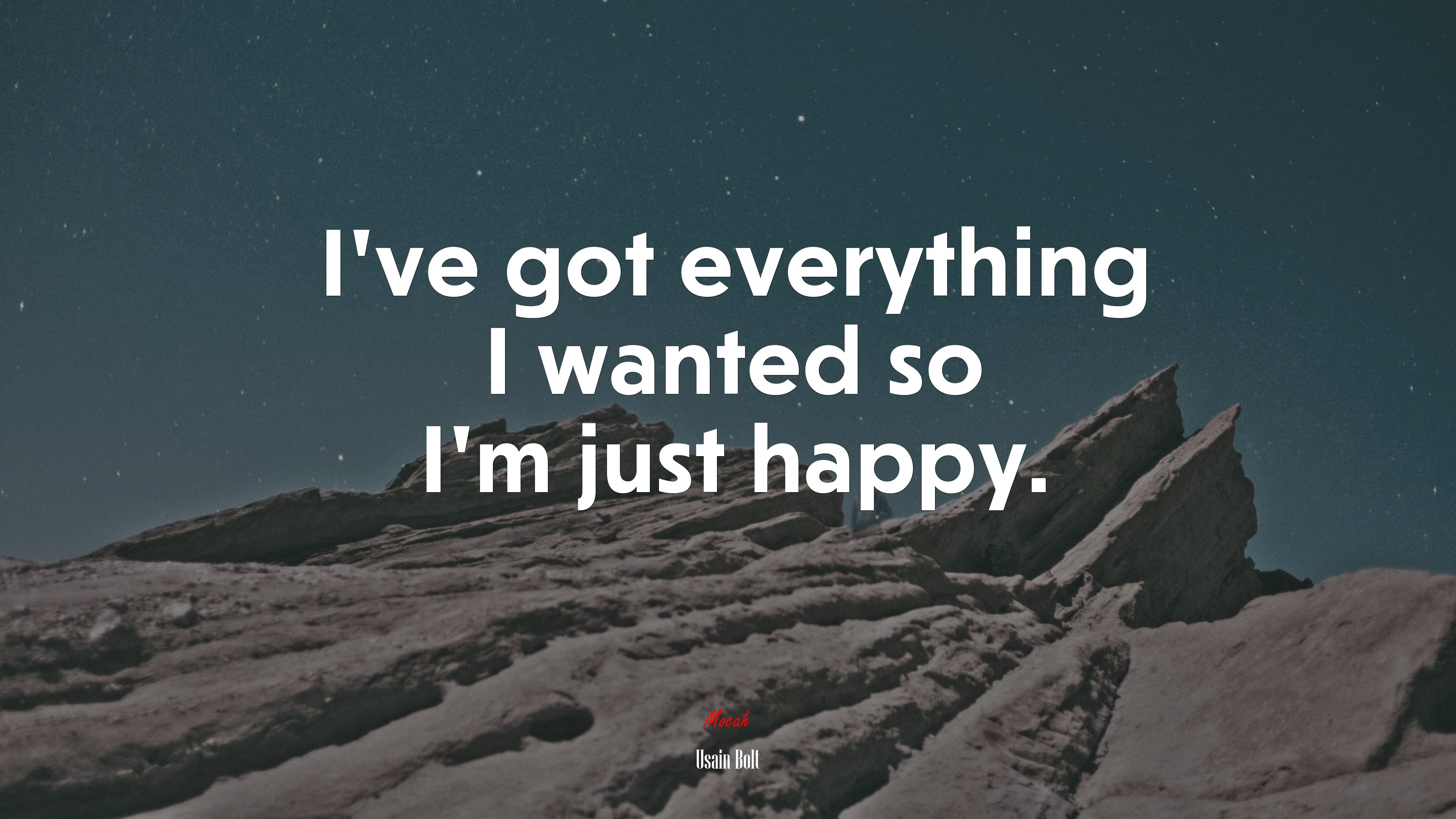 I’ve got everything I wanted so I’m just happy. | Usain Bolt quote HD Wallpaper