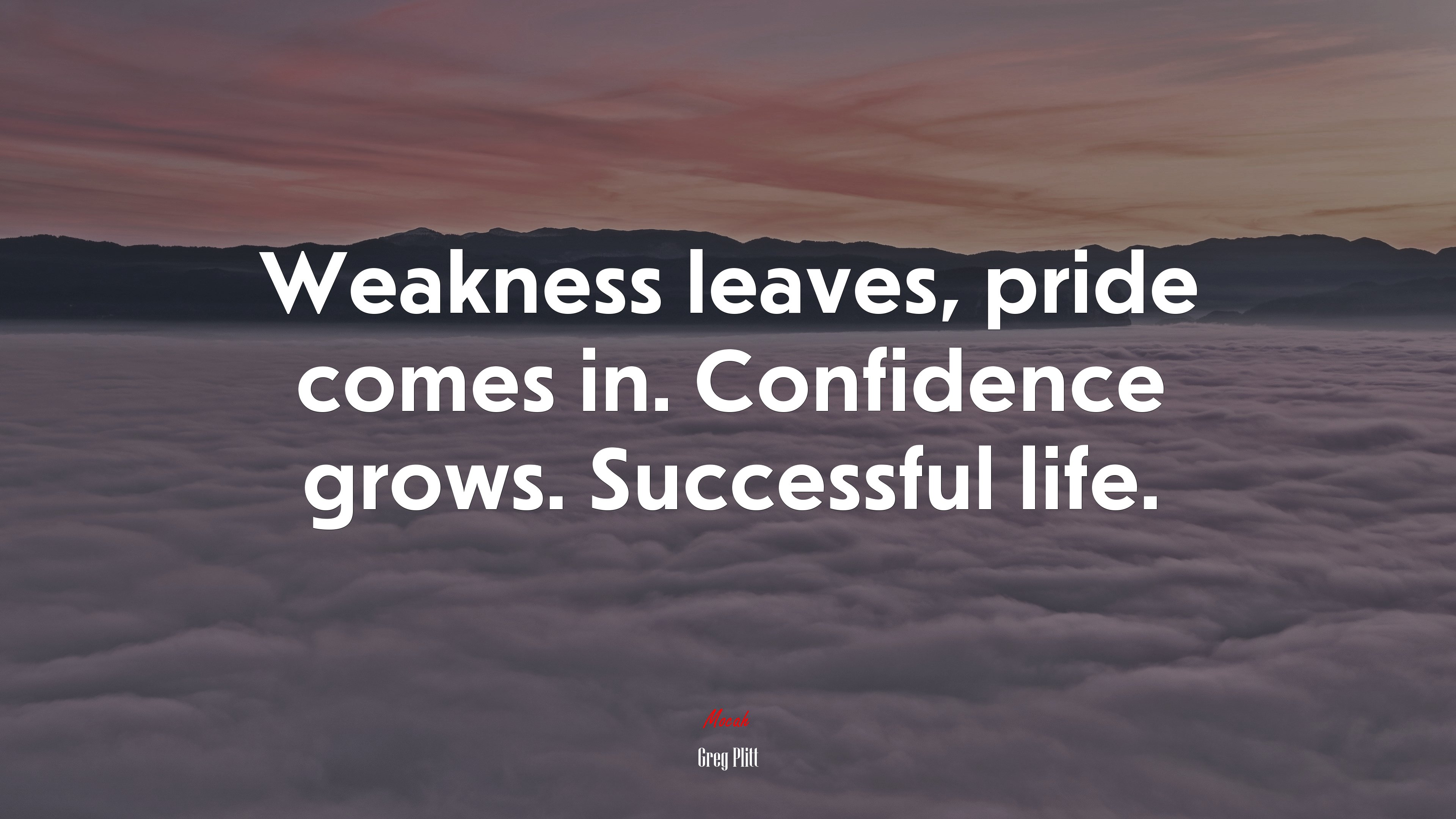 Weakness leaves, pride comes in. Confidence grows. Successful life. | Greg Plitt quote HD Wallpaper