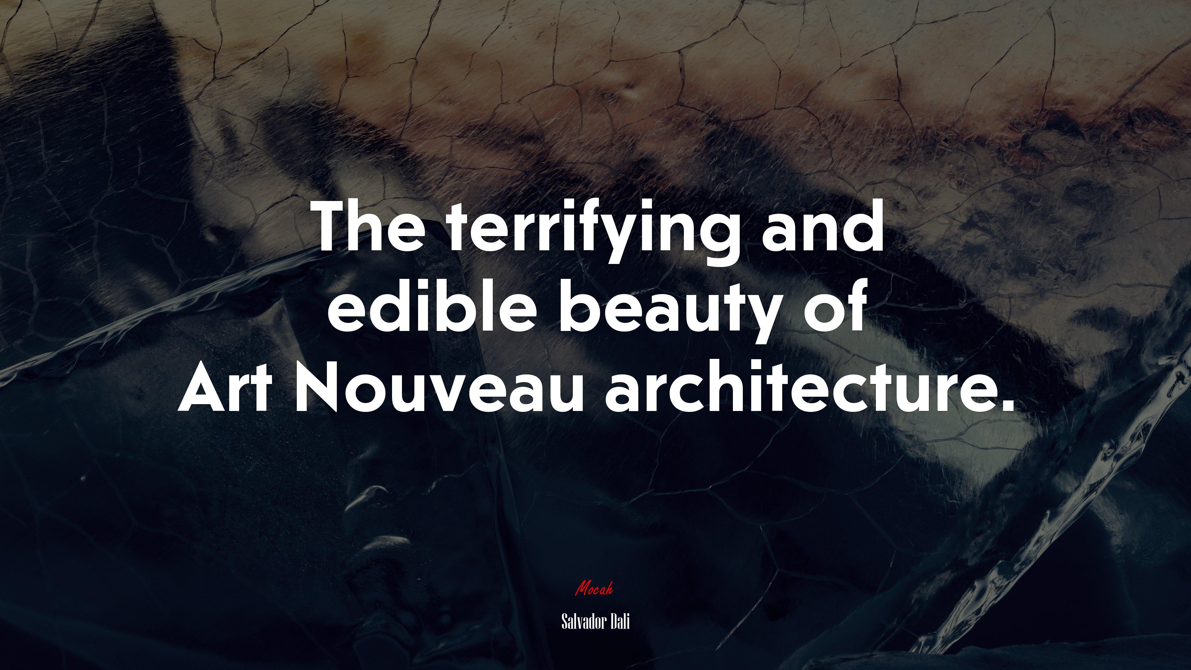 The terrifying and edible beauty of Art Nouveau architecture. | Salvador Dalí quote HD Wallpaper