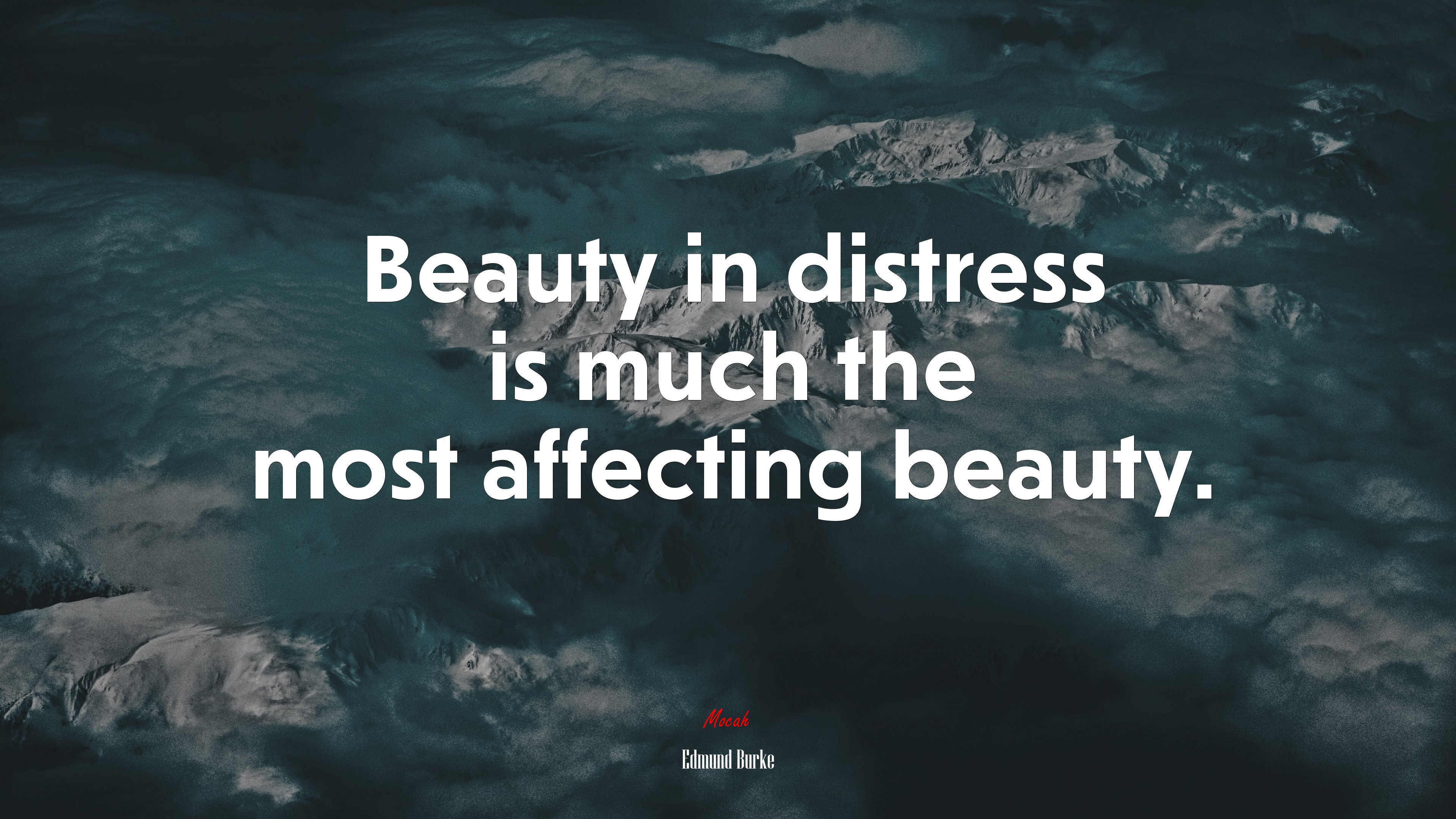 Beauty in distress is much the most affecting beauty. | Edmund Burke quote HD Wallpaper