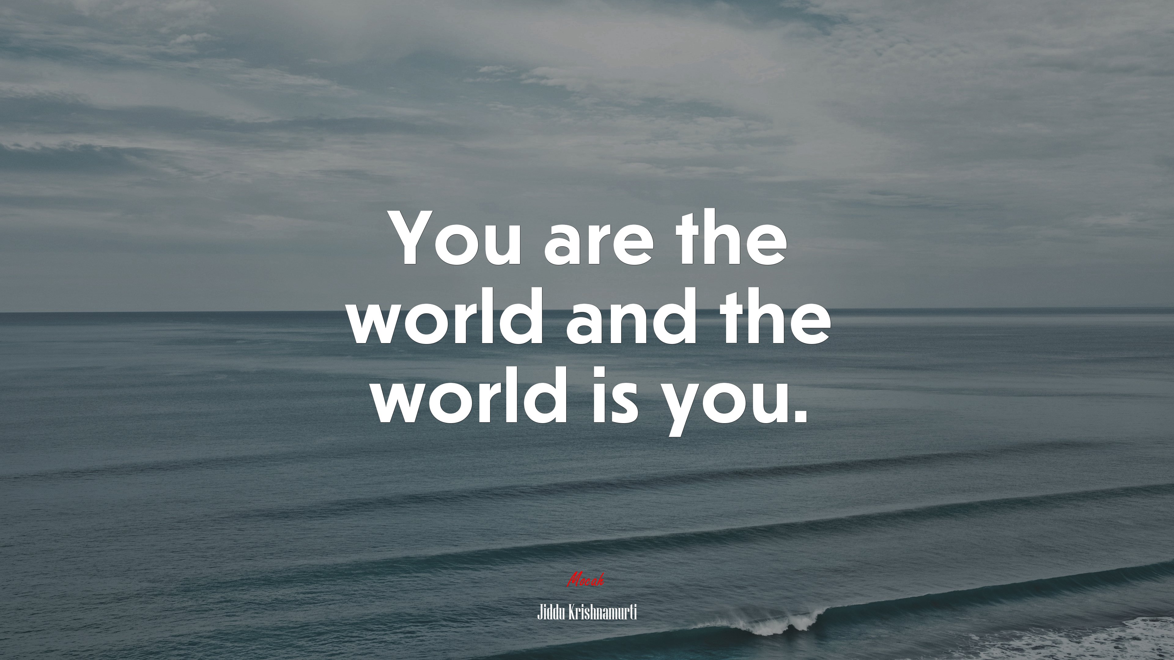 You are the world and the world is you. | Jiddu Krishnamurti quote HD Wallpaper