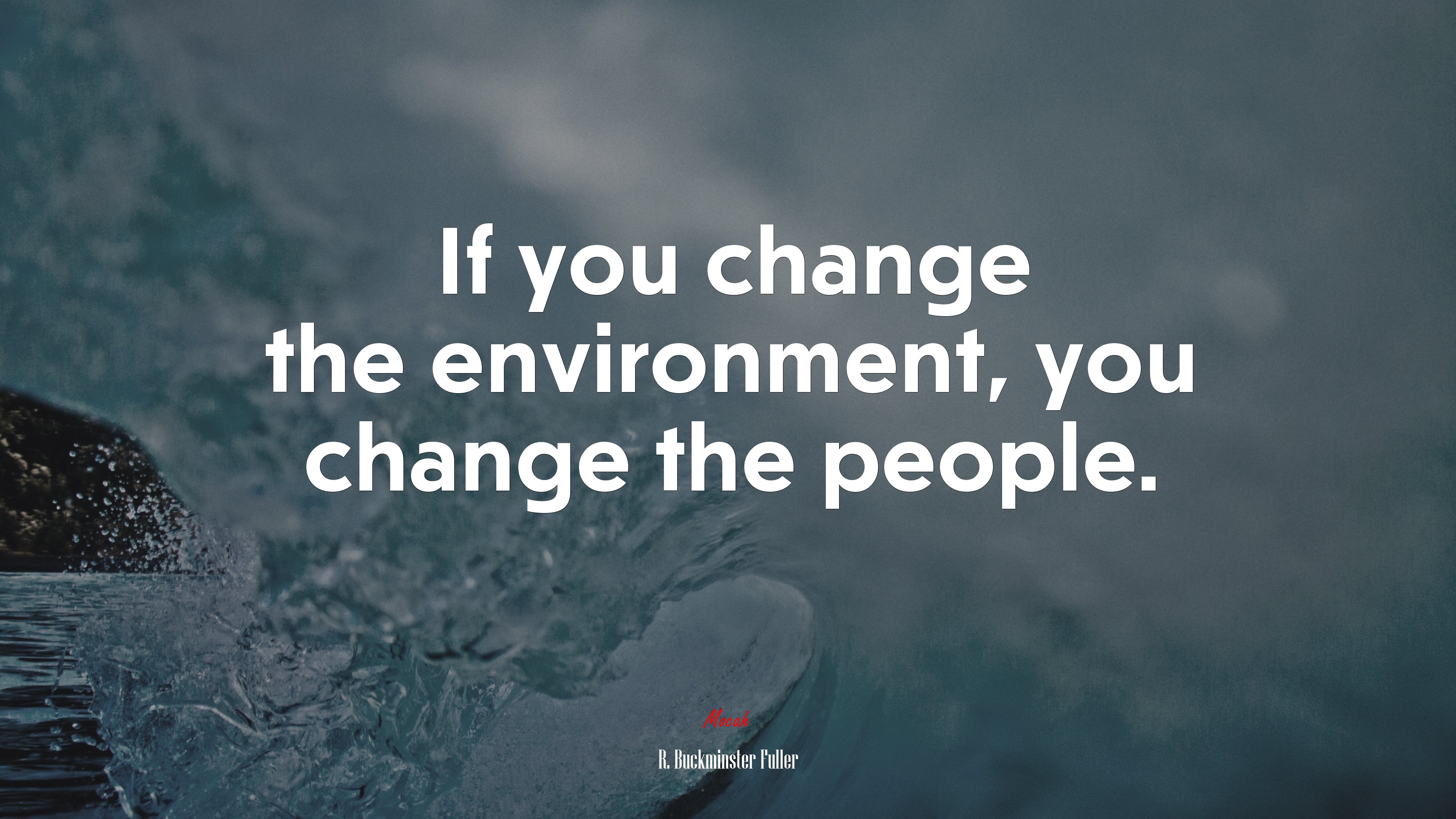 If you change the environment, you change the people. | R. Buckminster Fuller quote HD Wallpaper