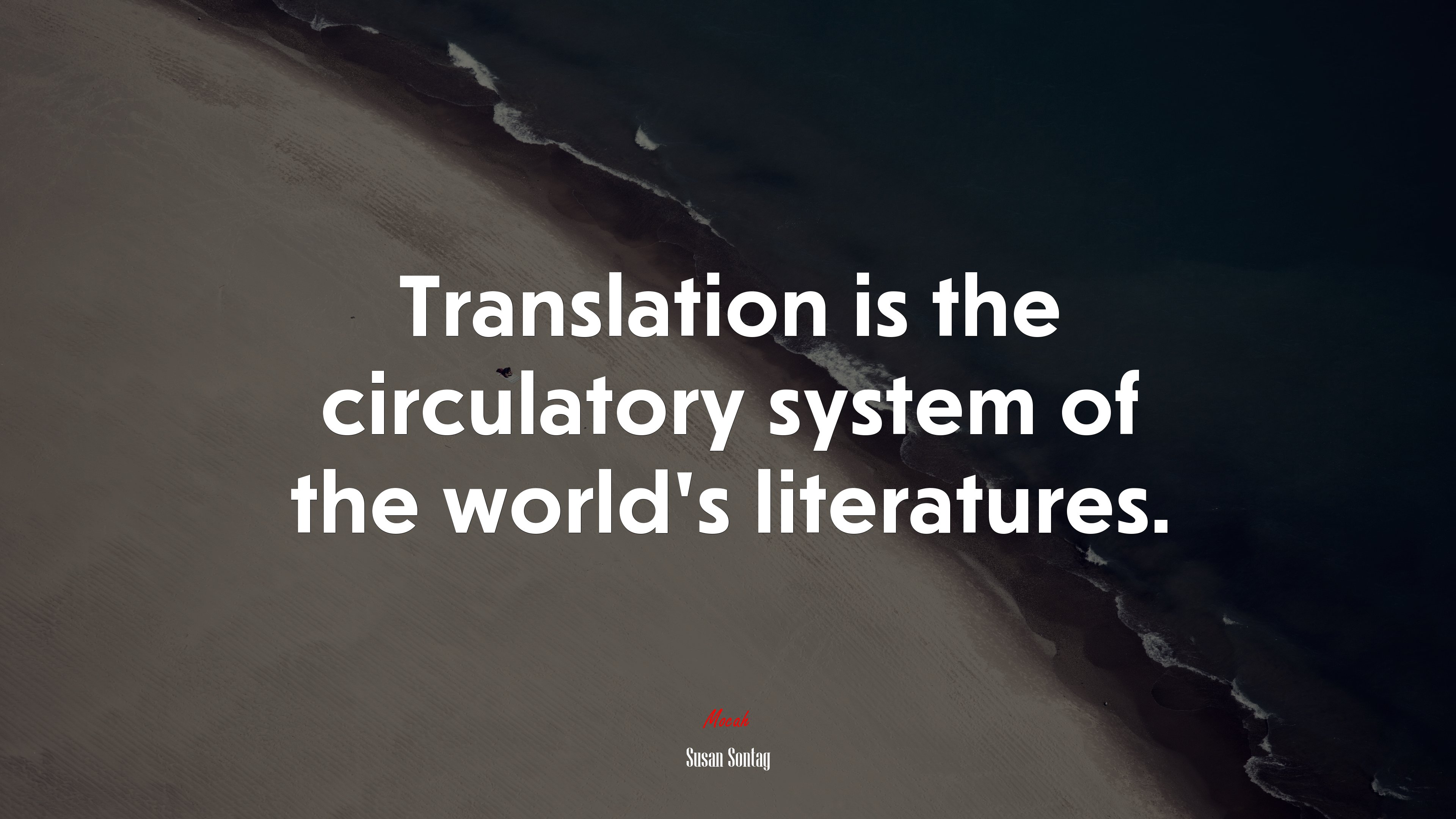 Translation is the circulatory system of the world’s literatures. | Susan Sontag quote HD Wallpaper