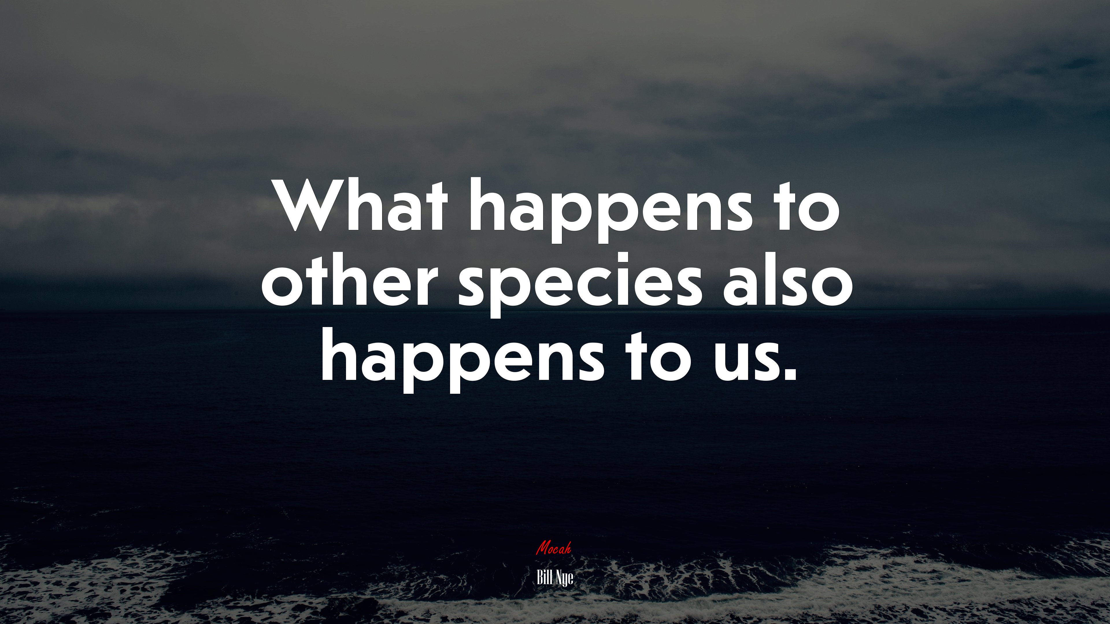 What happens to other species also happens to us. | Bill Nye quote HD Wallpaper