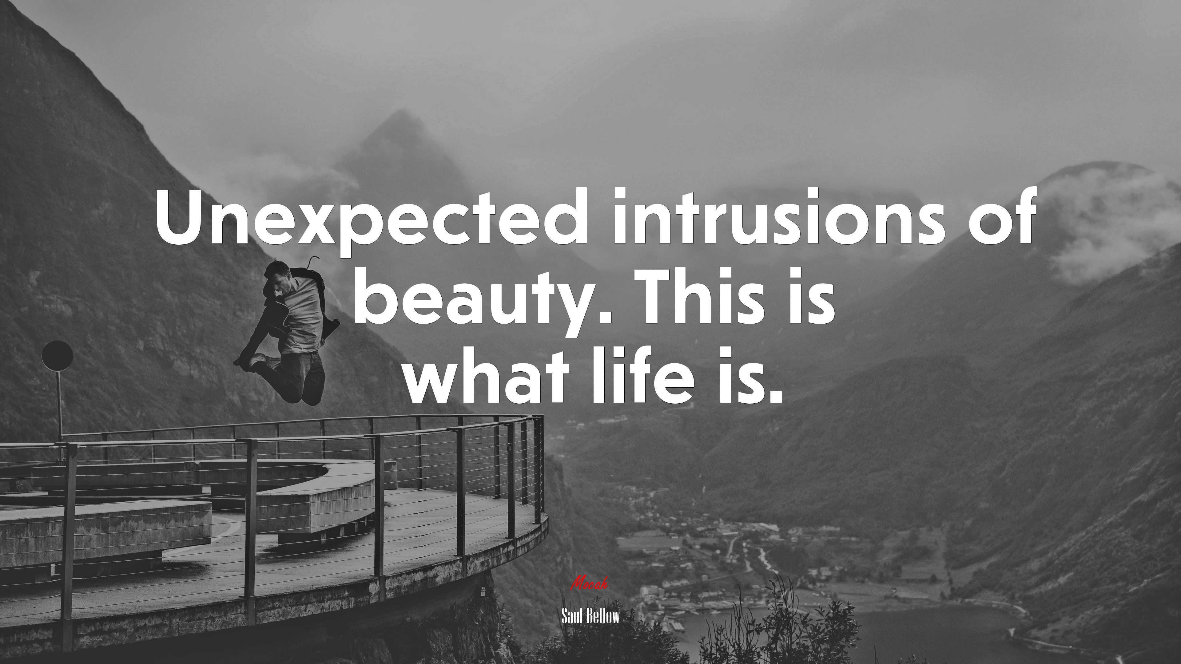 Unexpected intrusions of beauty. This is what life is. | Saul Bellow quote HD Wallpaper