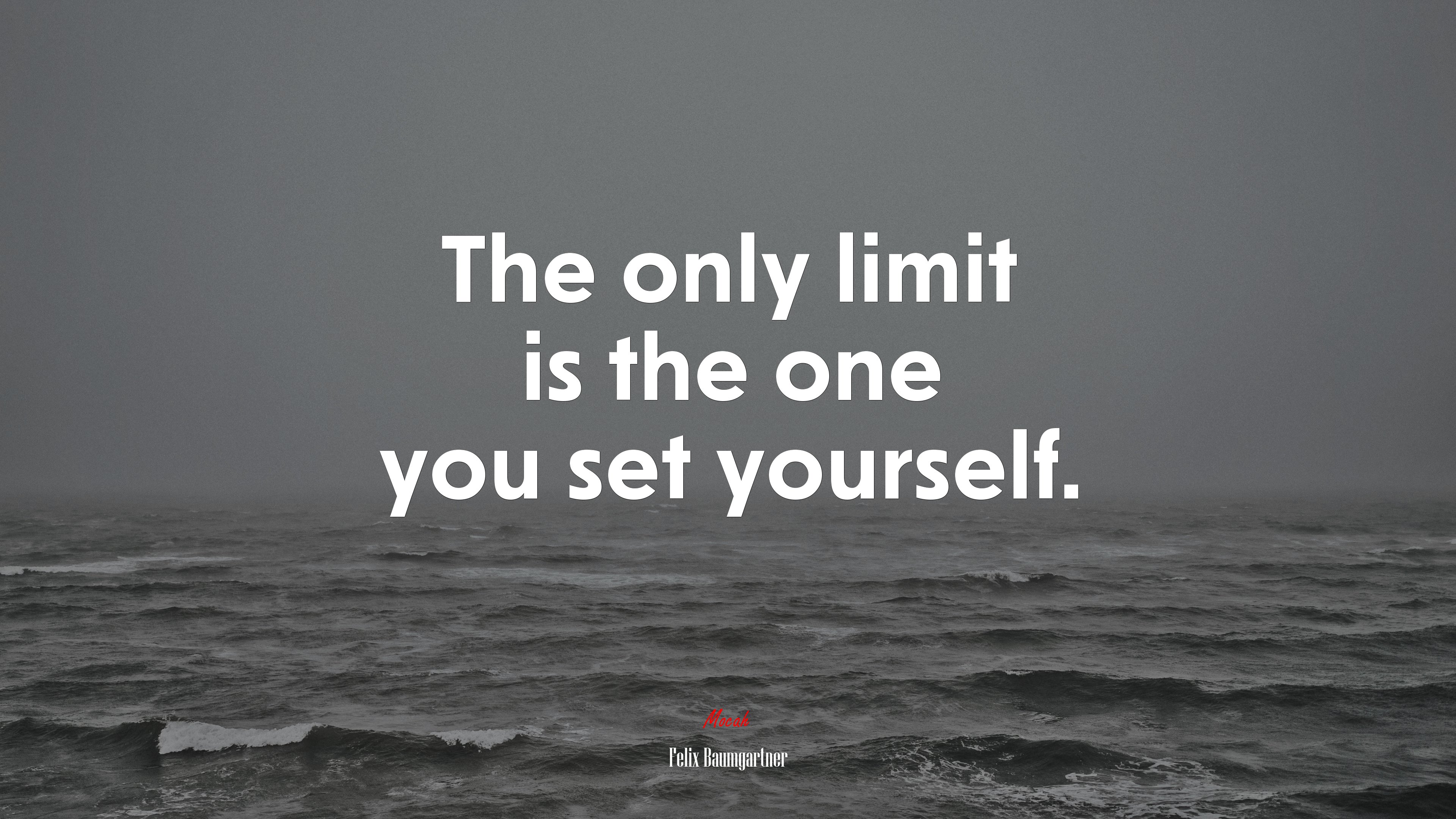 The only limit is the one you set yourself. | Felix Baumgartner quote HD Wallpaper