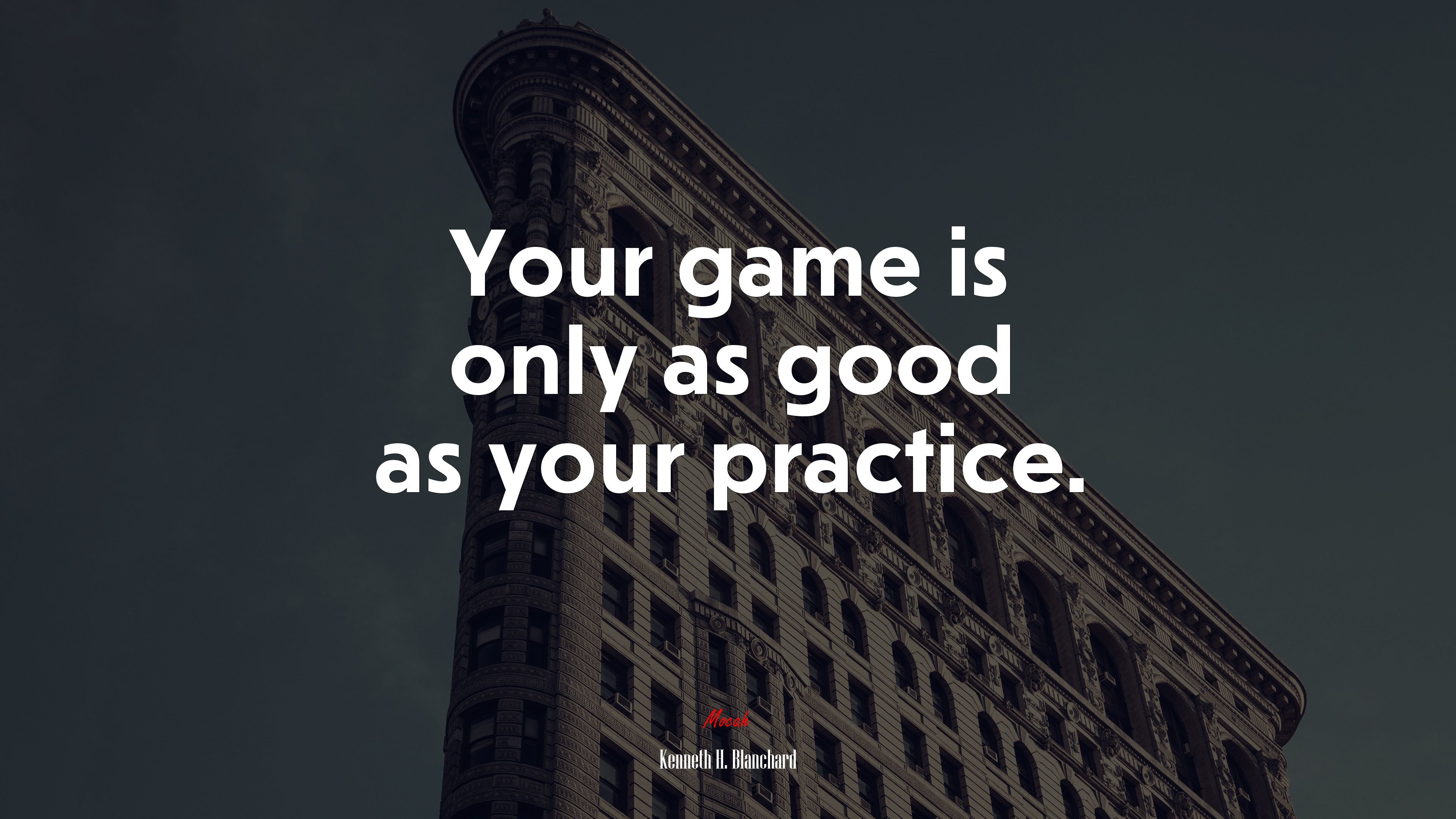 Your game is only as good as your practice. | Kenneth H. Blanchard quote HD Wallpaper