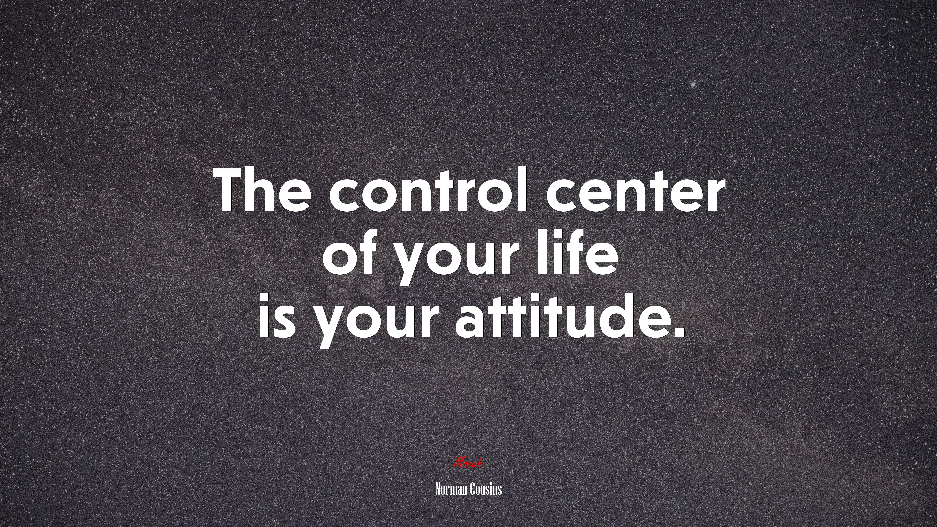 The control center of your life is your attitude. | Norman Cousins quote HD Wallpaper