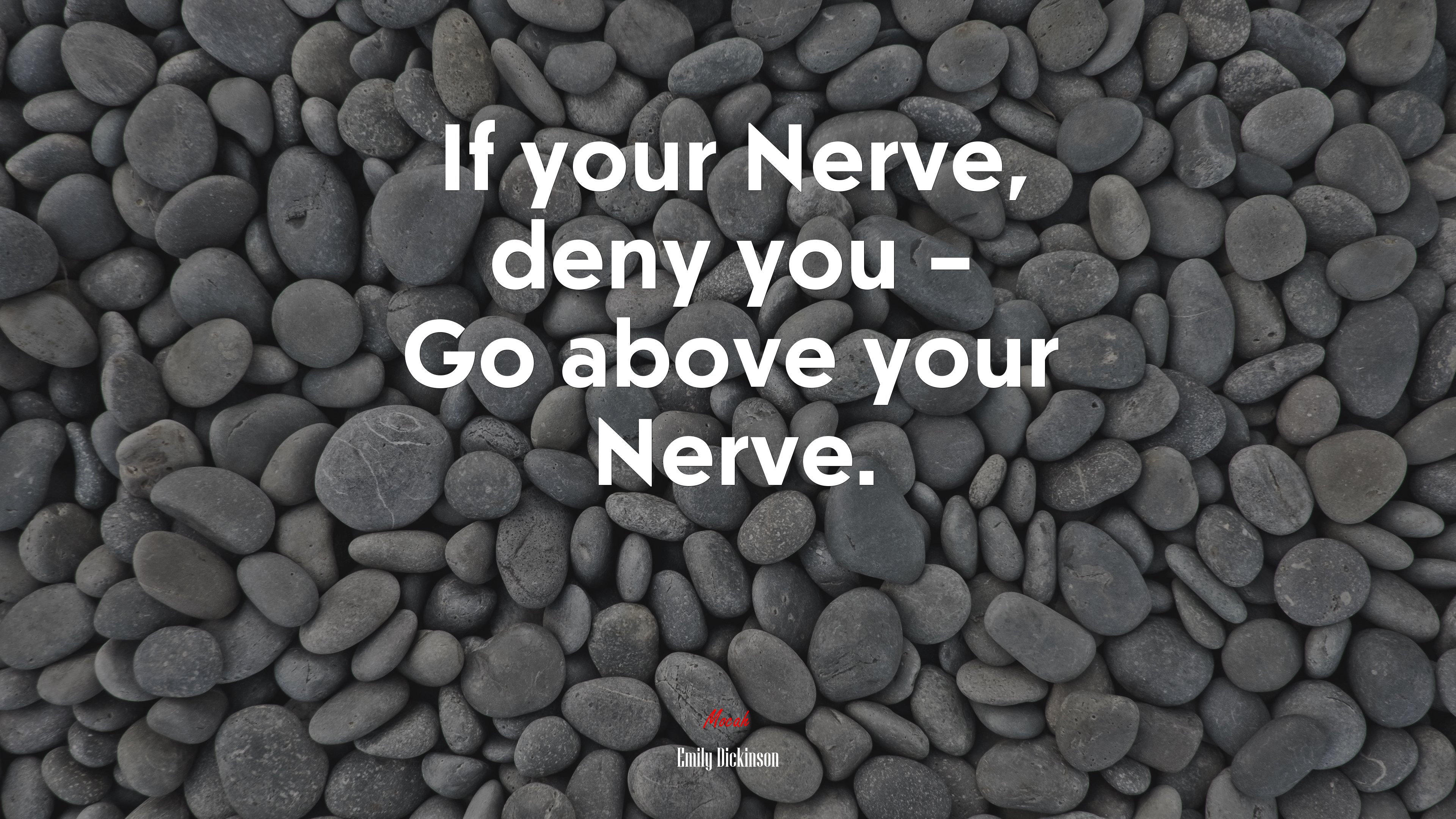 If your Nerve, deny you – Go above your Nerve. | Emily Dickinson quote HD Wallpaper