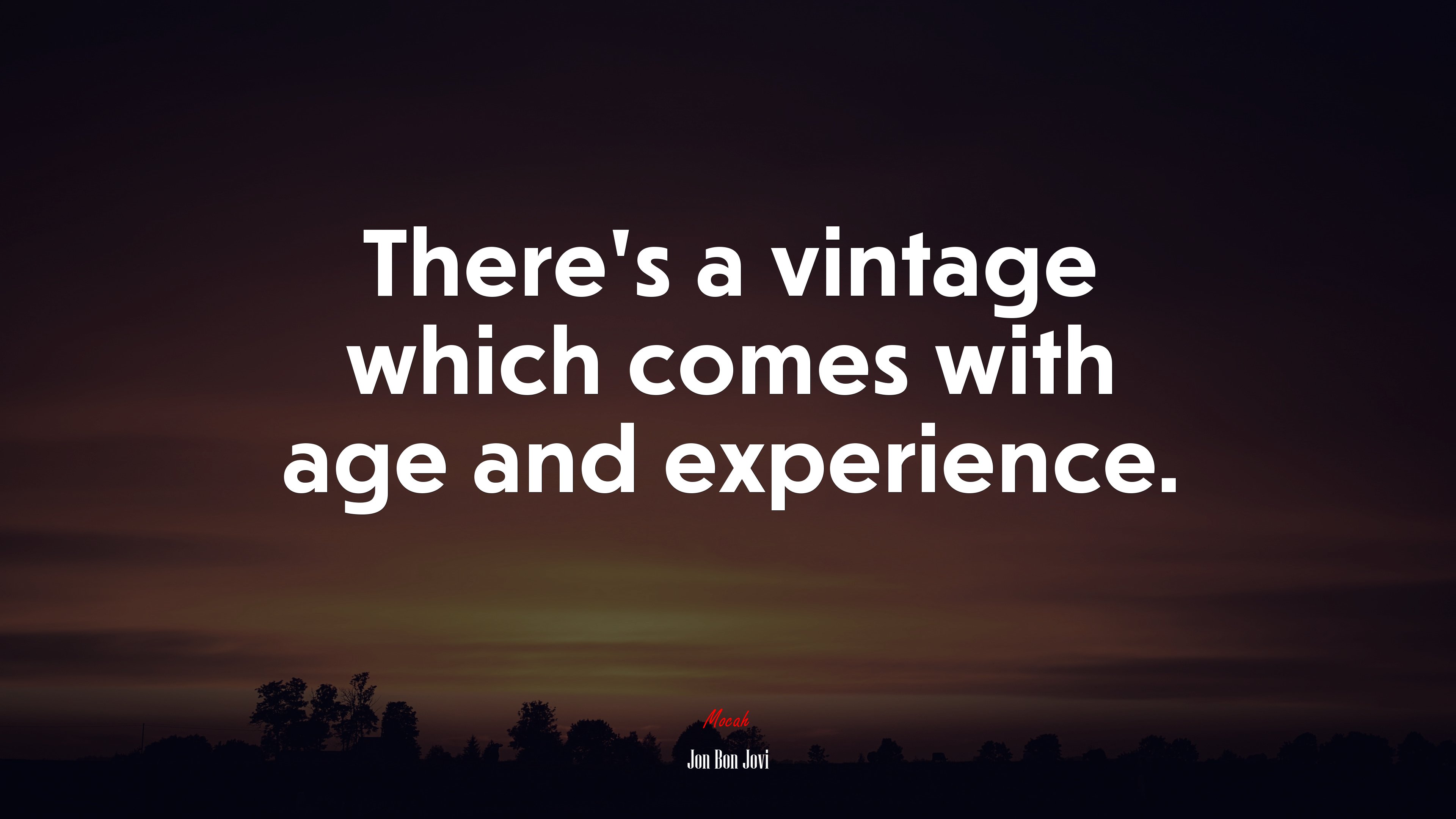 There’s a vintage which comes with age and experience. | Jon Bon Jovi quote HD Wallpaper