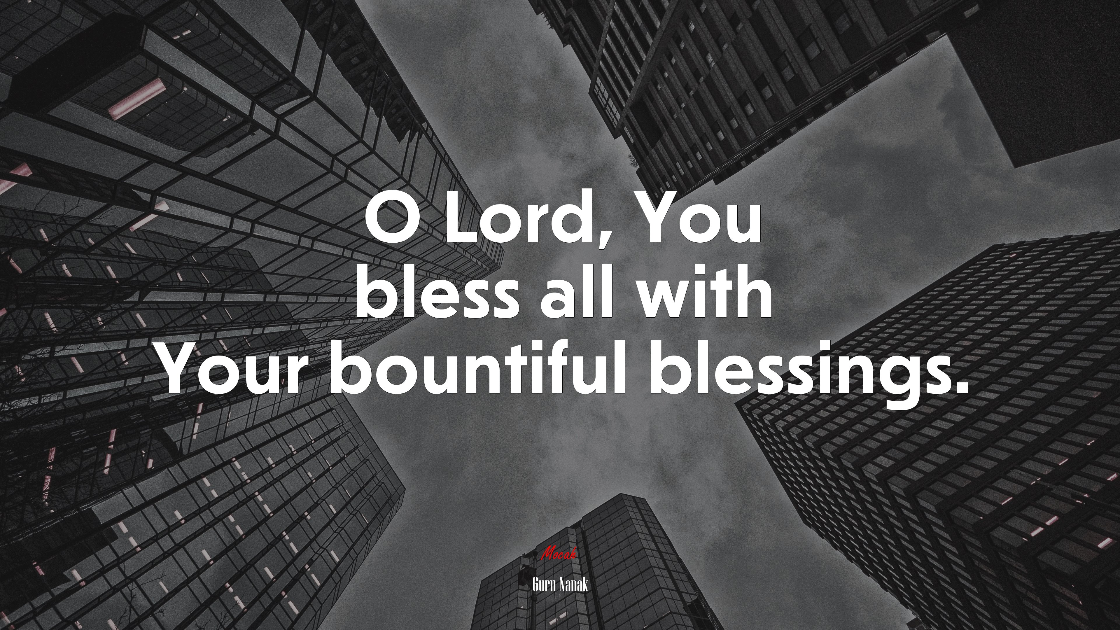 O Lord, You bless all with Your bountiful blessings. | Guru Nanak quote HD Wallpaper