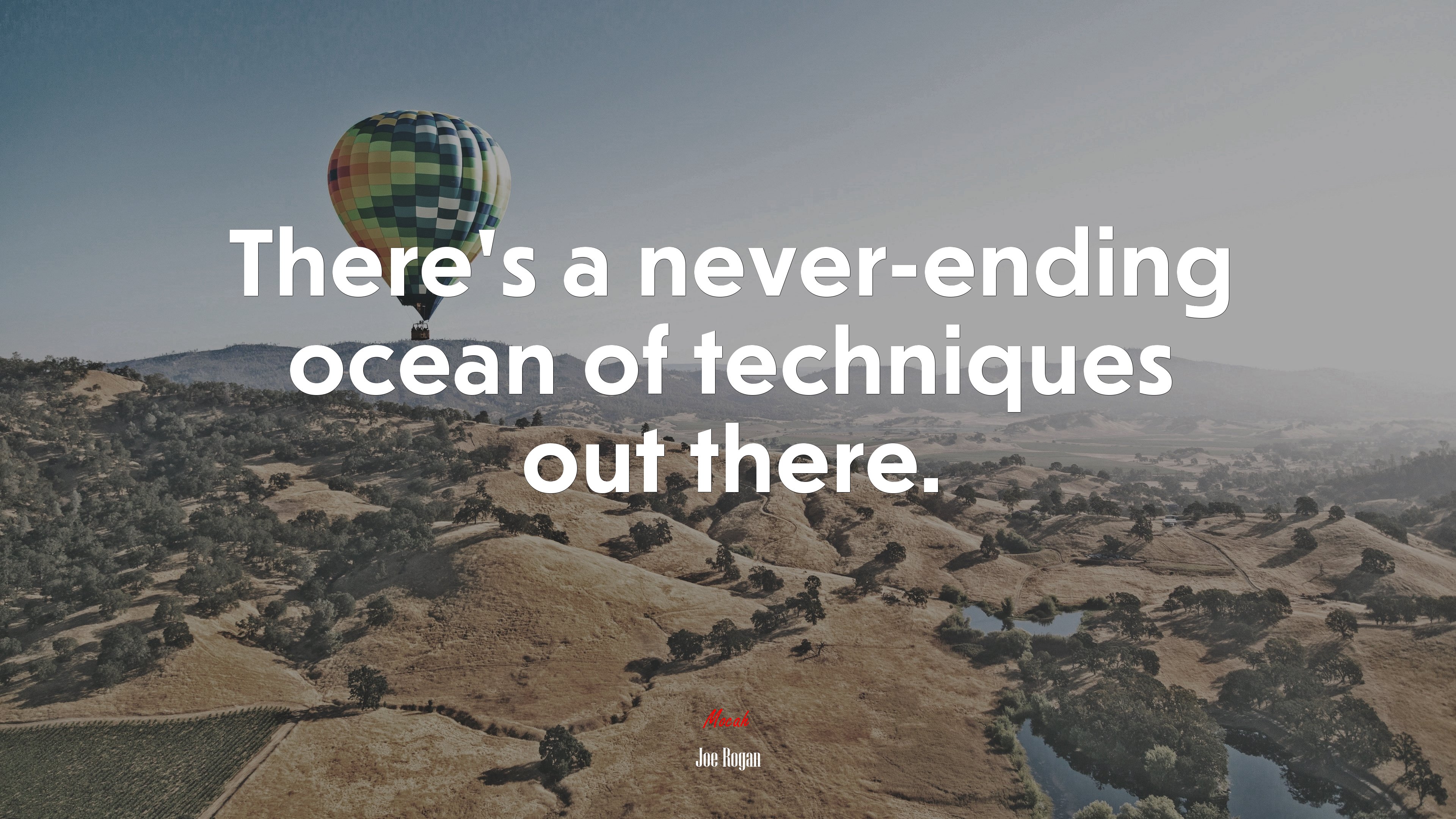 There’s a never-ending ocean of techniques out there. | Joe Rogan quote HD Wallpaper