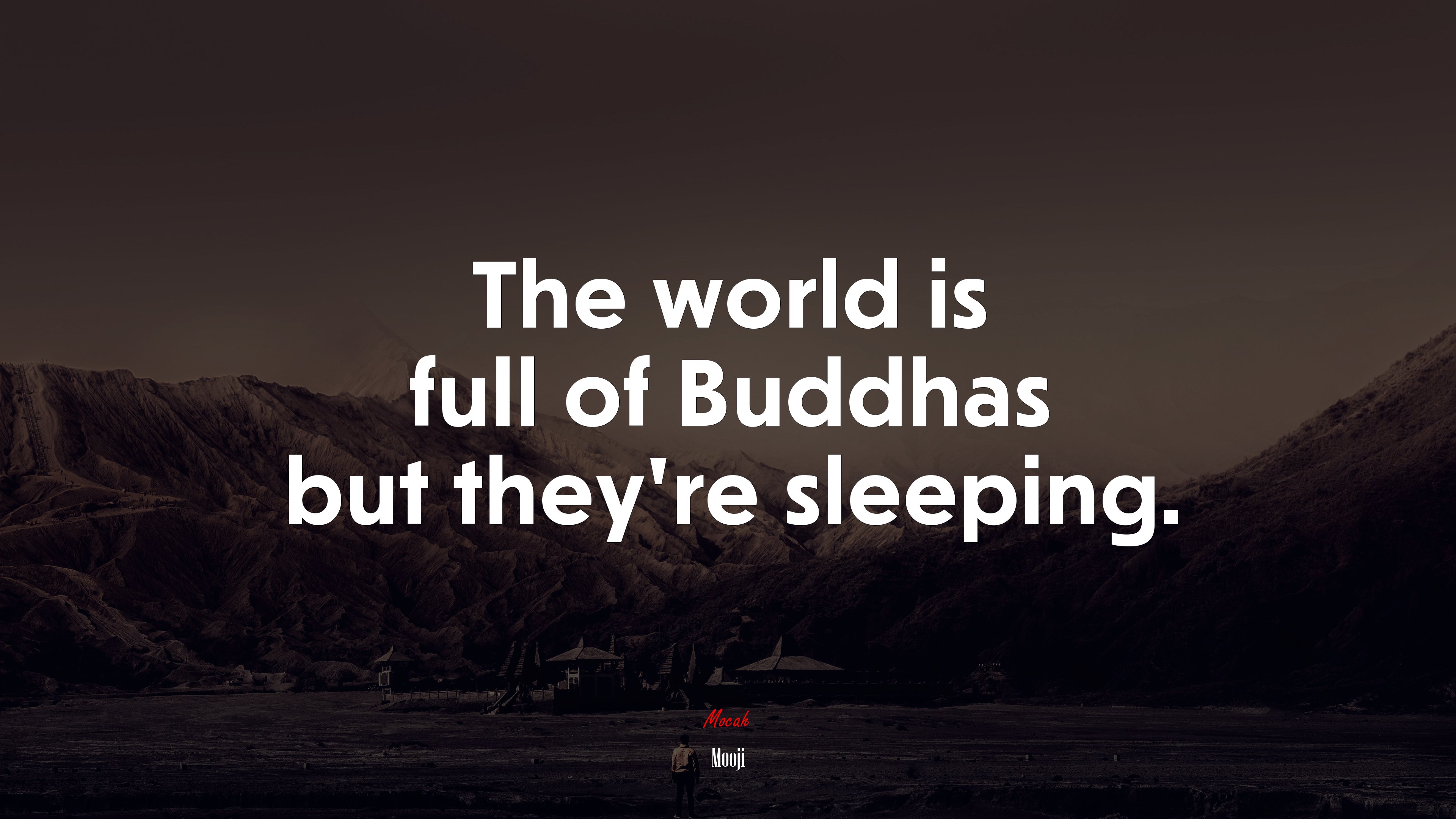 The world is full of Buddhas but they’re sleeping. | Mooji quote HD Wallpaper