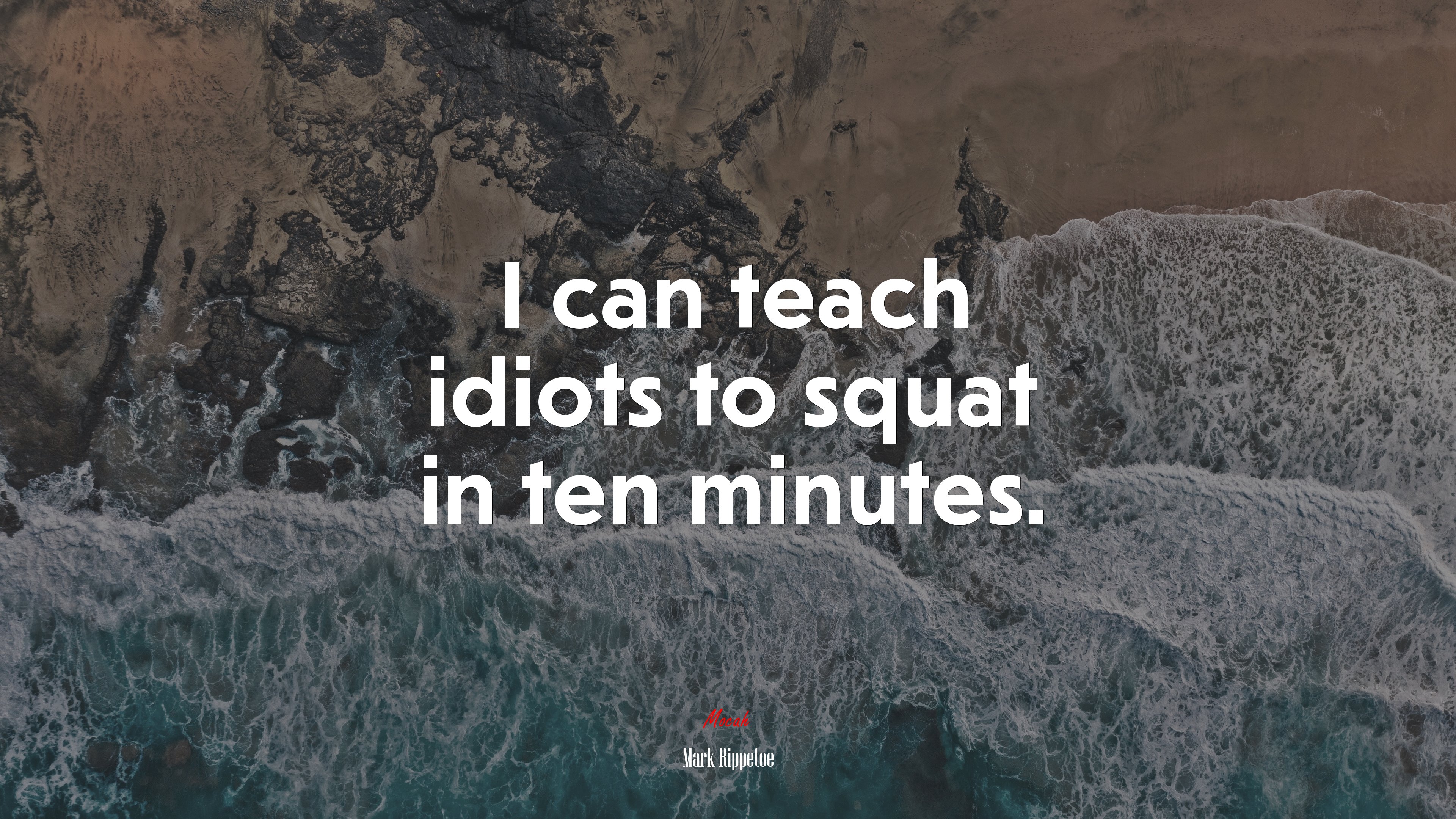 I can teach idiots to squat in ten minutes. | Mark Rippetoe quote HD Wallpaper