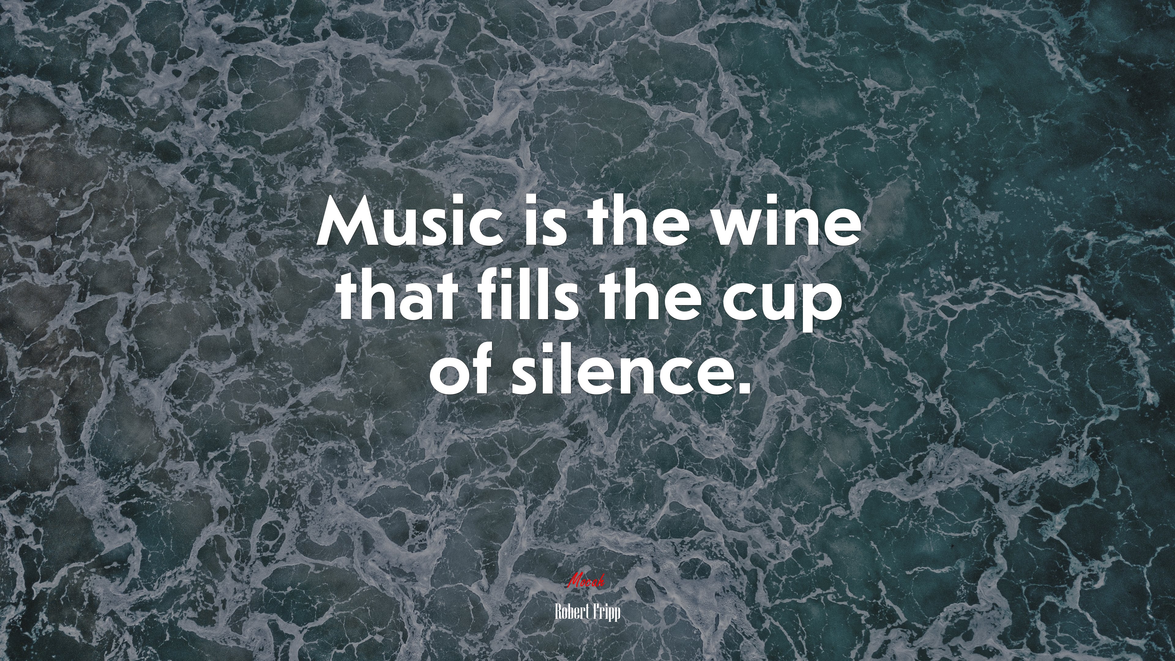 Music is the wine that fills the cup of silence. | Robert Fripp quote HD Wallpaper