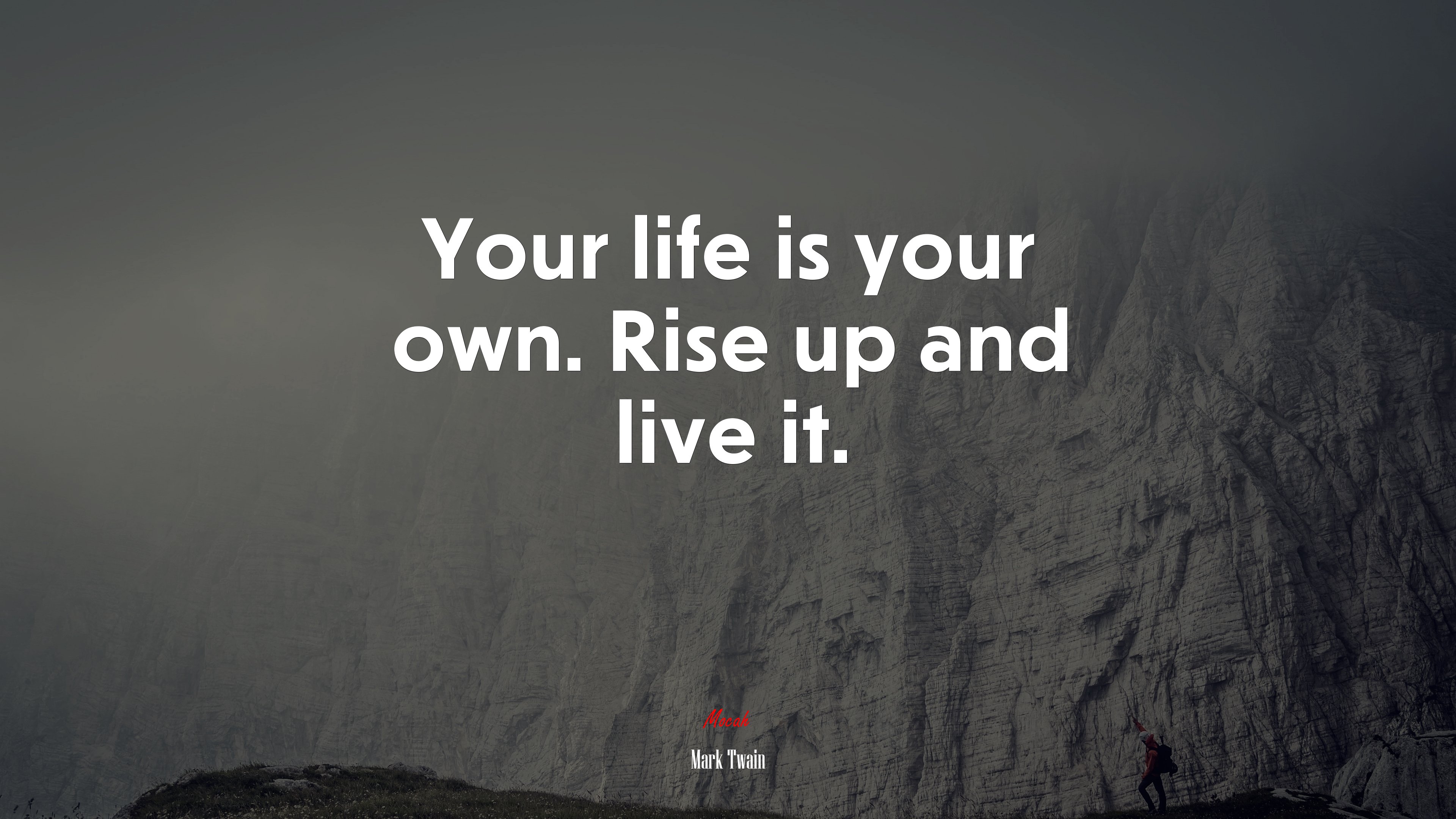 Your life is your own. Rise up and live it. | Mark Twain quote HD Wallpaper