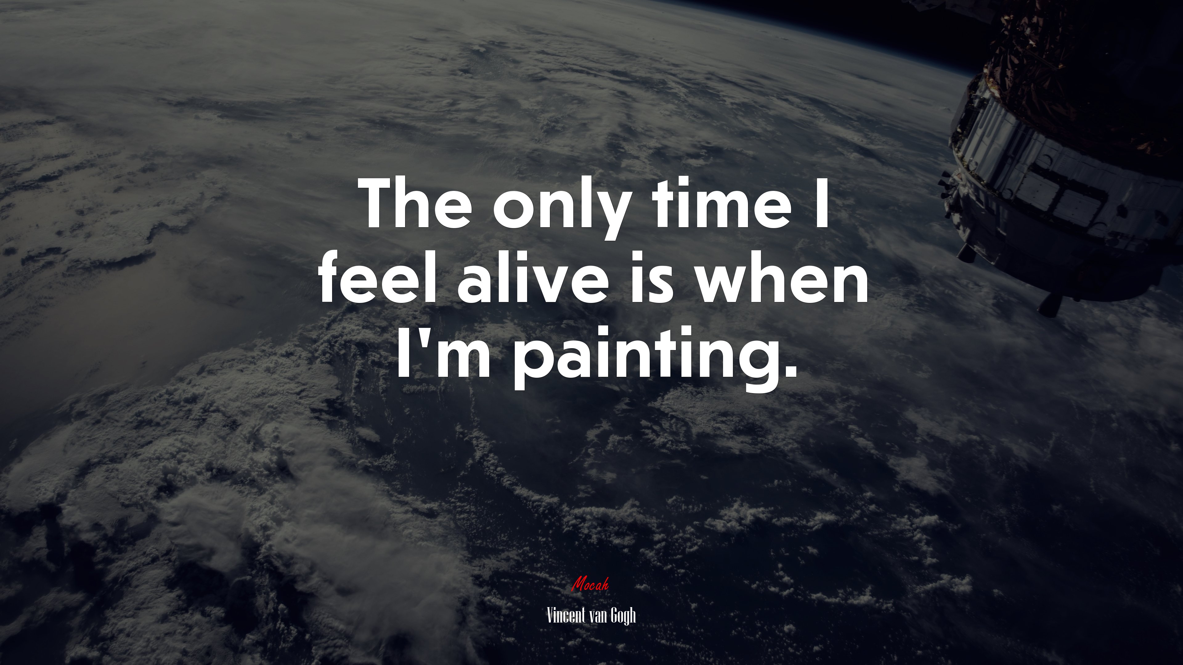The only time I feel alive is when I’m painting. | Vincent van Gogh quote HD Wallpaper