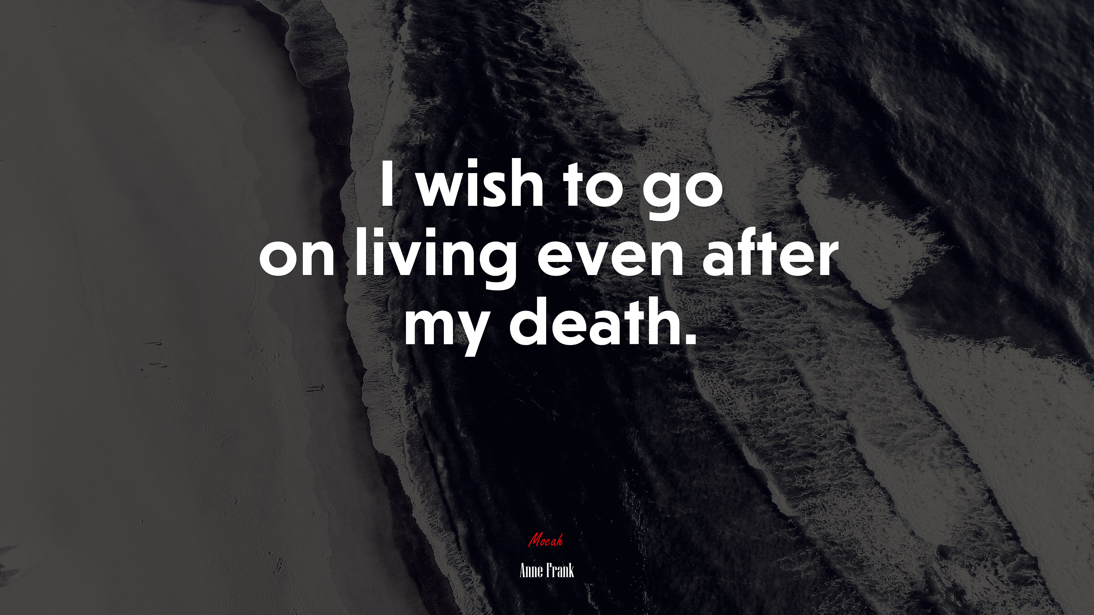 I wish to go on living even after my death. | Anne Frank quote HD Wallpaper