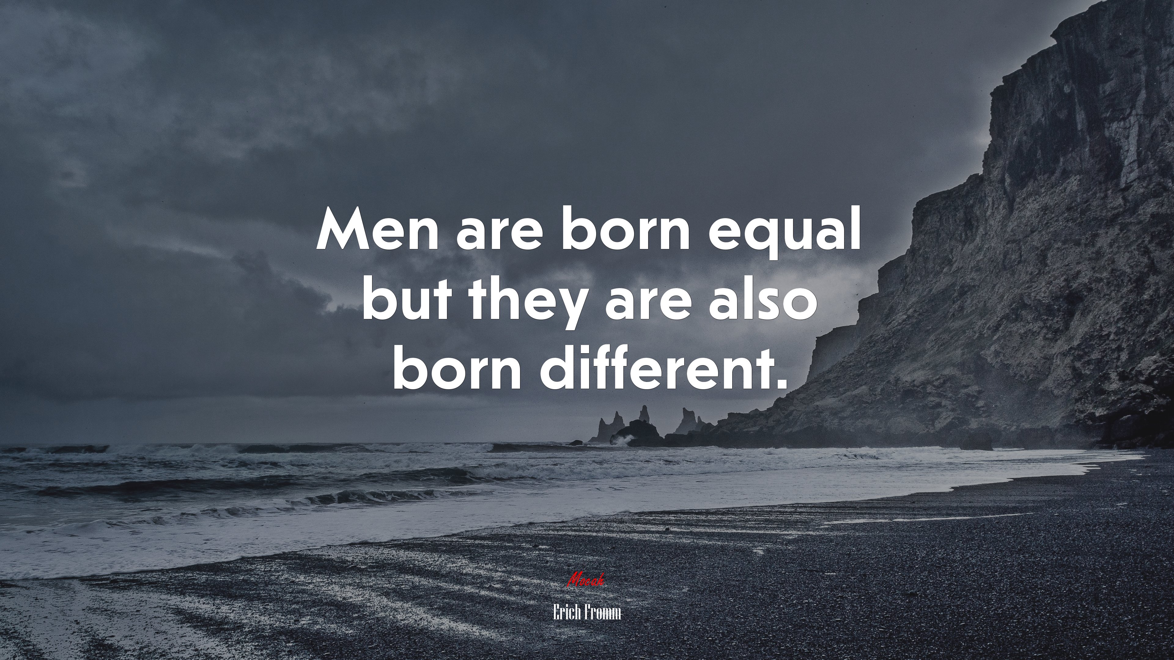 Men are born equal but they are also born different. | Erich Fromm quote HD Wallpaper