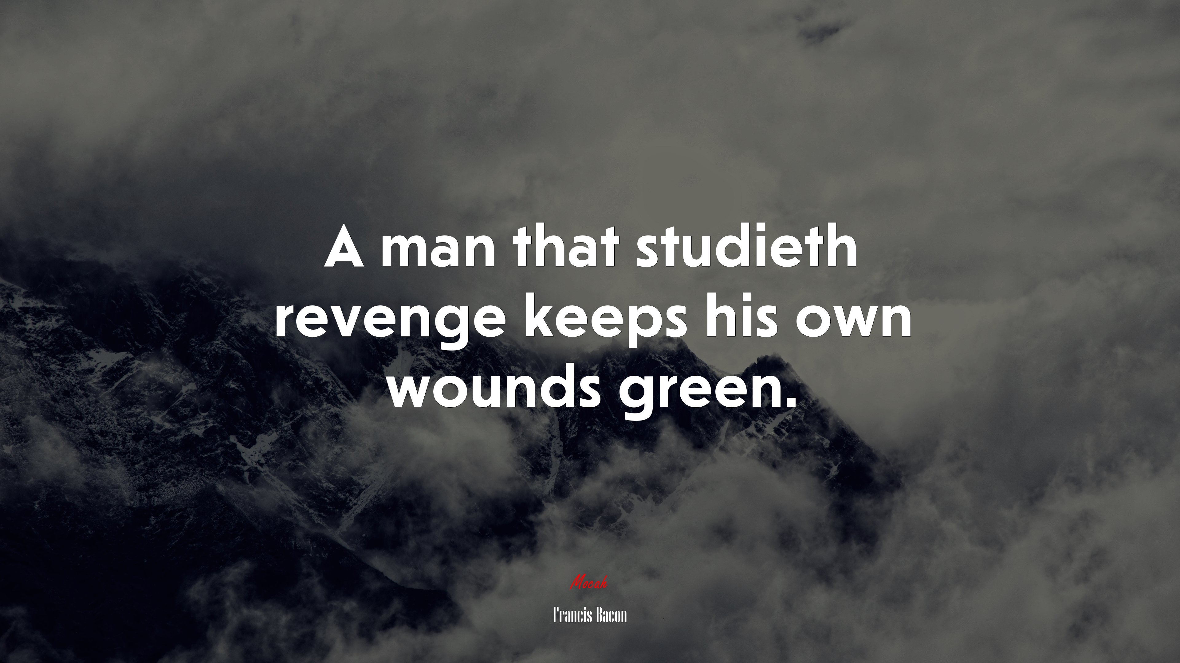 A man that studieth revenge keeps his own wounds green. | Francis Bacon quote HD Wallpaper