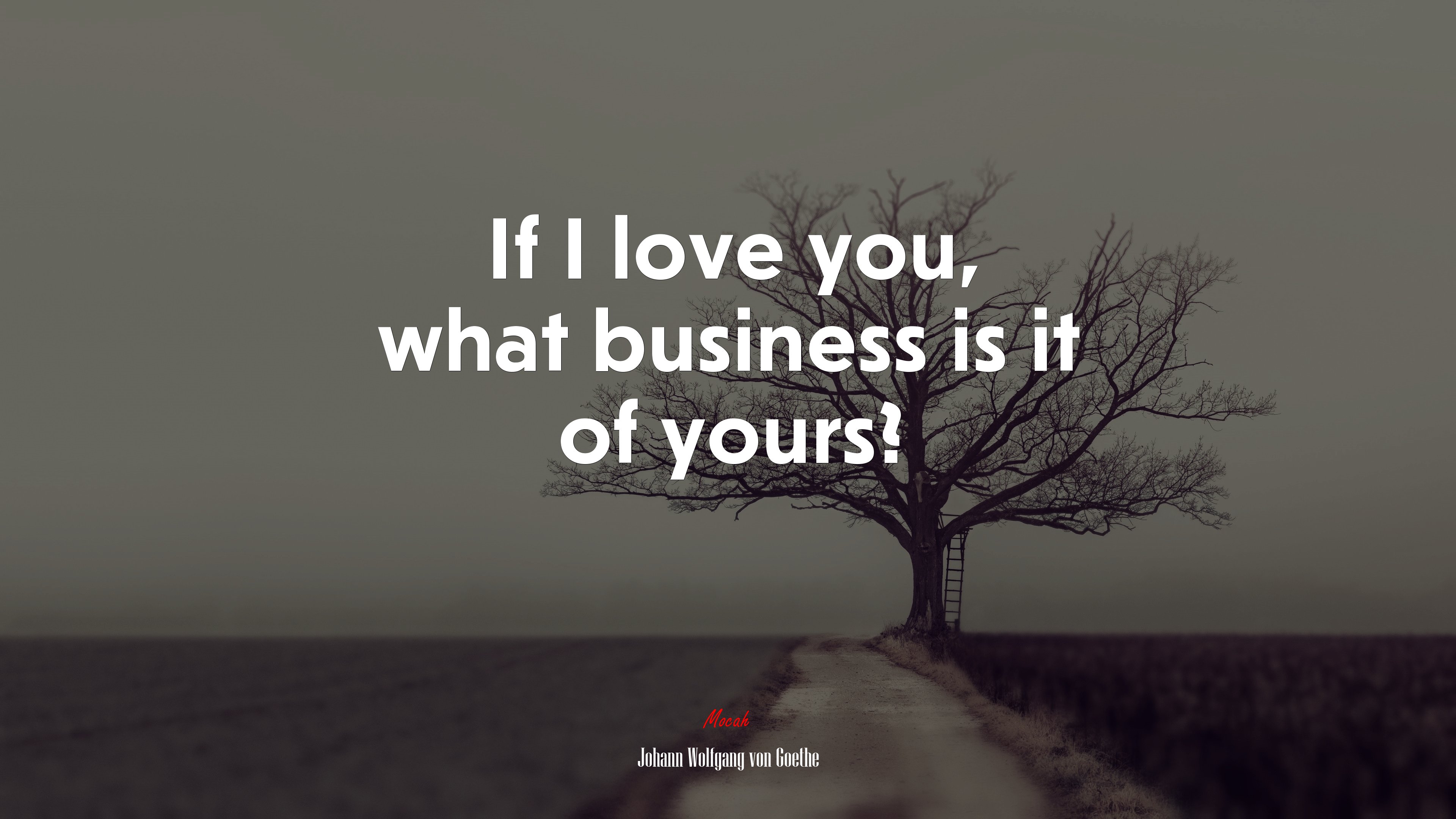 If I love you, what business is it of yours? | Johann Wolfgang von Goethe quote HD Wallpaper