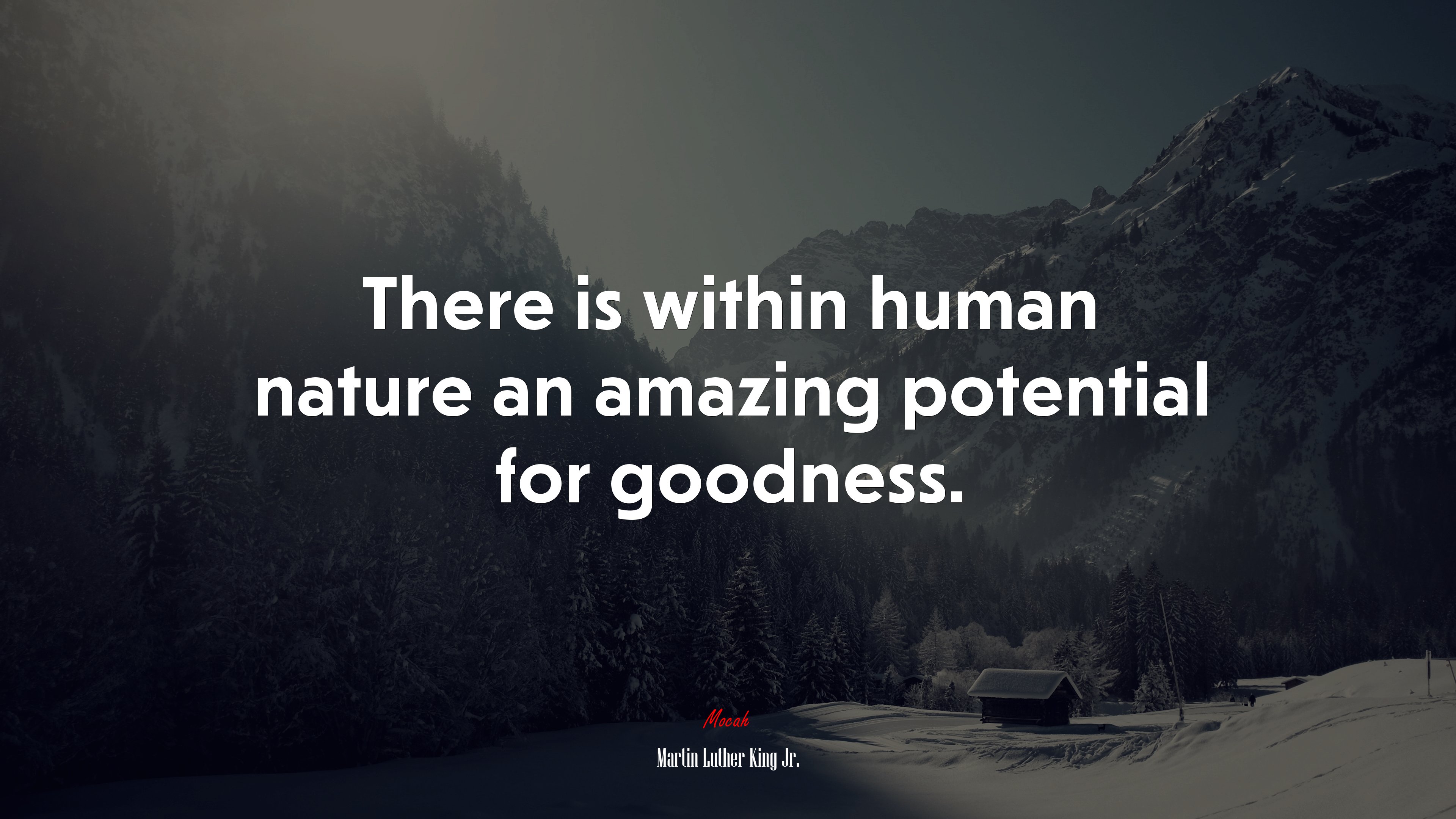 There is within human nature an amazing potential for goodness. | Martin Luther King Jr. quote HD Wallpaper