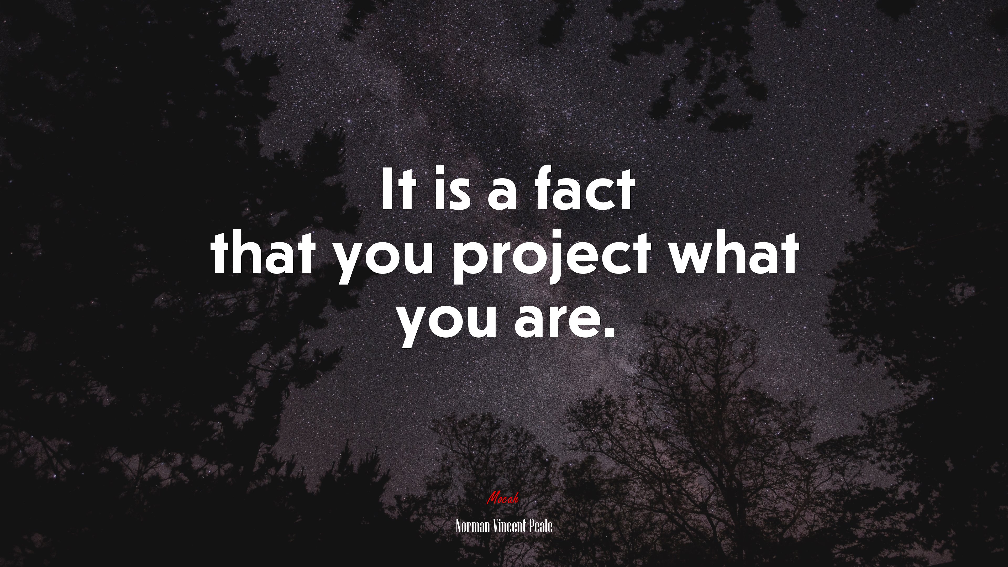 It is a fact that you project what you are. | Norman Vincent Peale quote HD Wallpaper