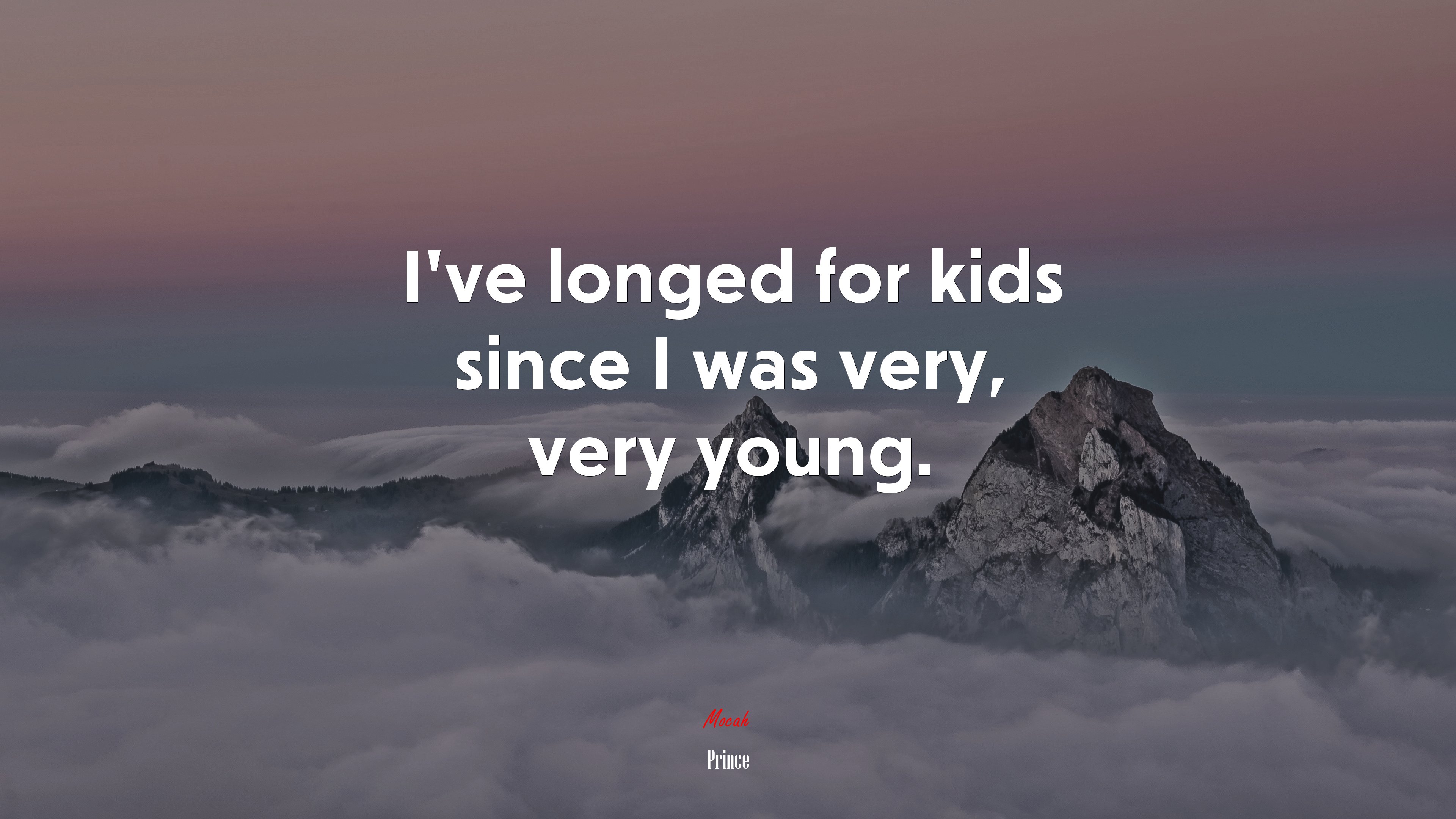 I’ve longed for kids since I was very, very young. | Prince quote HD Wallpaper