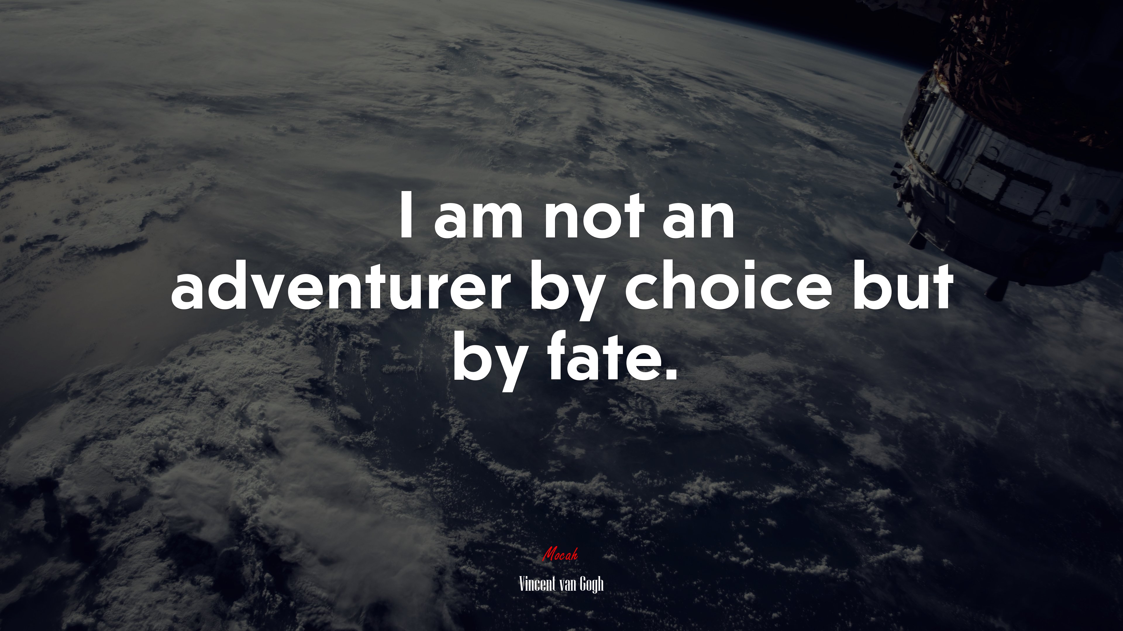 I am not an adventurer by choice but by fate. | Vincent van Gogh quote HD Wallpaper