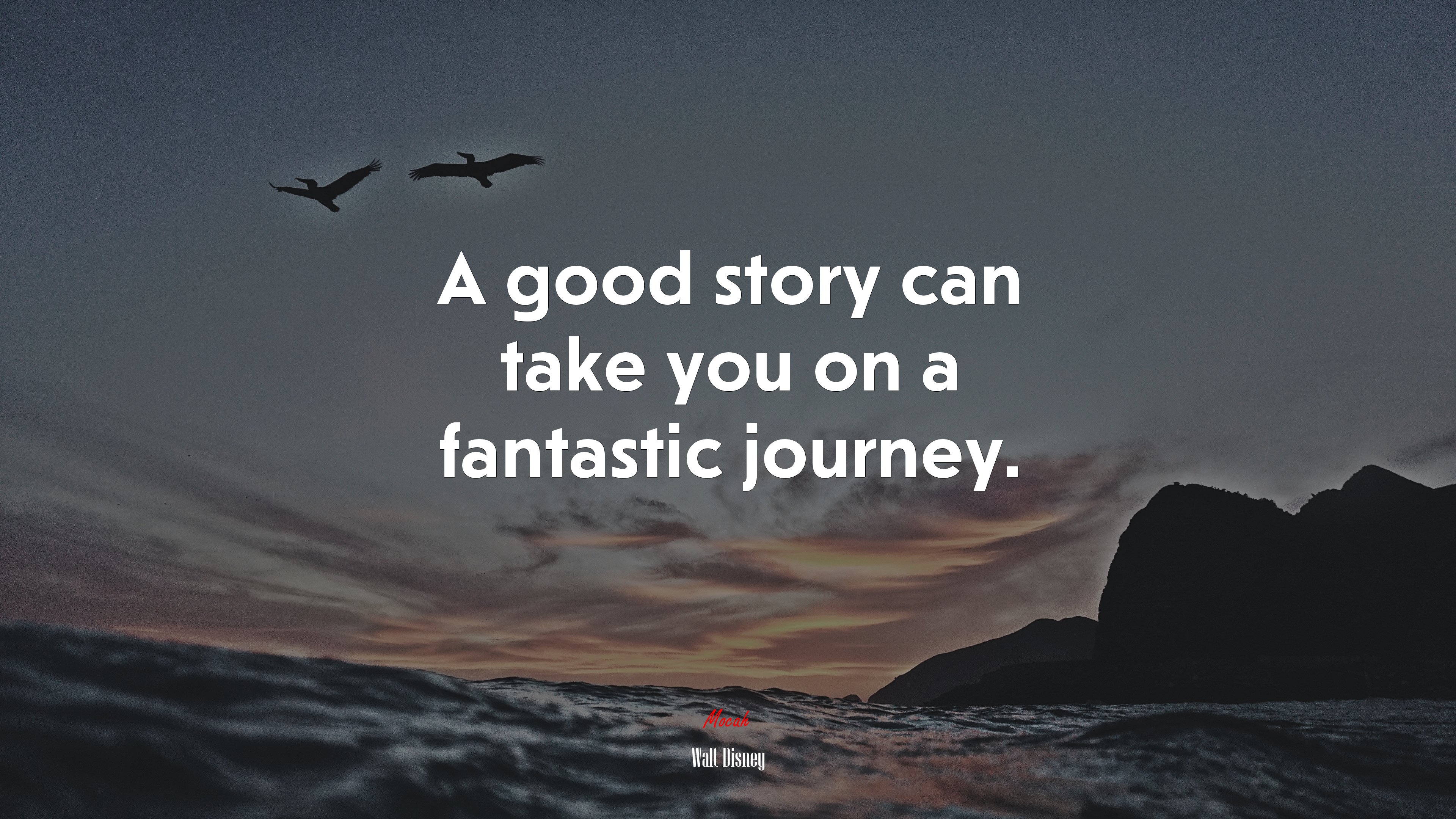 A good story can take you on a fantastic journey. | Walt Disney quote HD Wallpaper