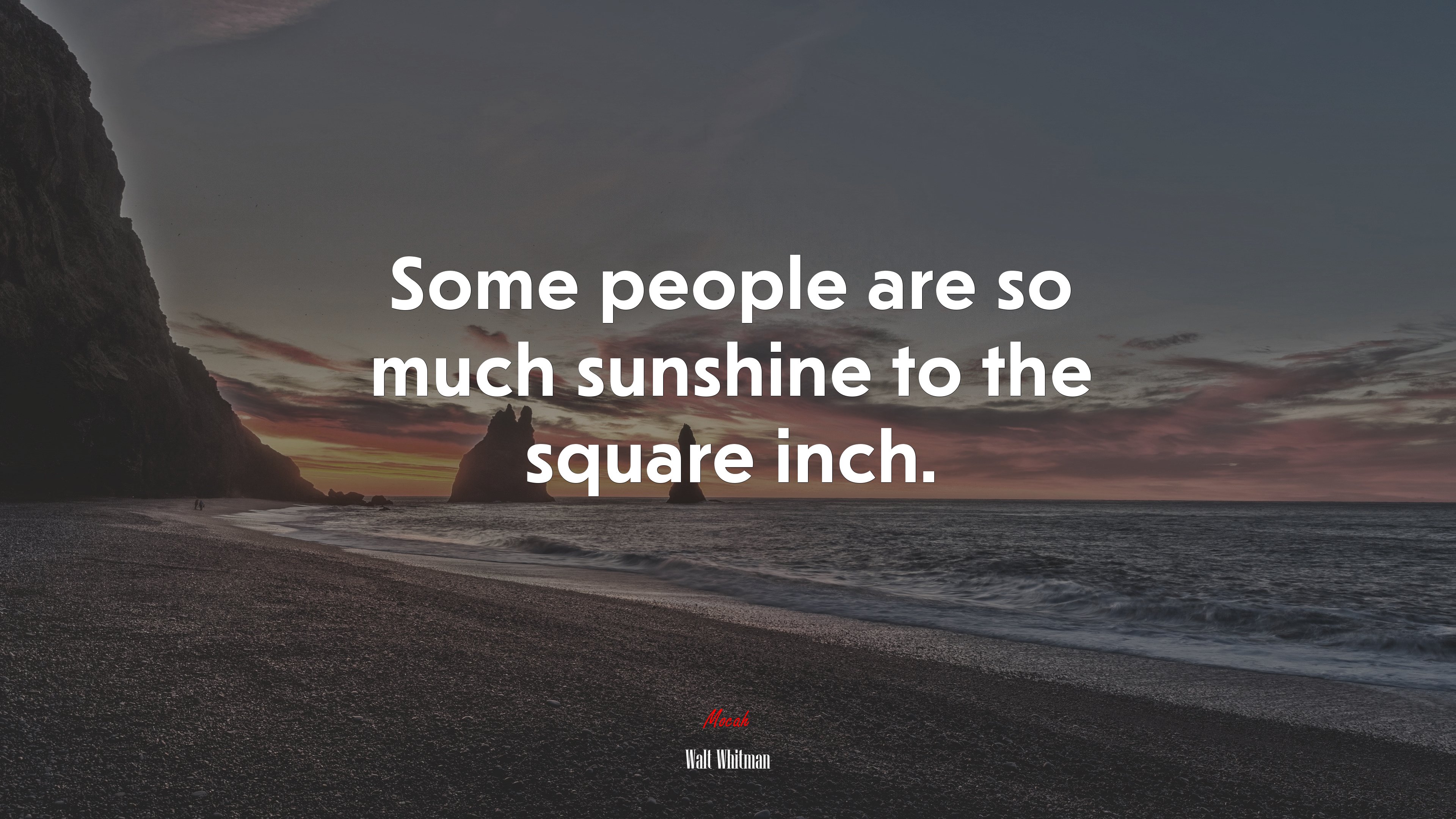 Some people are so much sunshine to the square inch. | Walt Whitman quote HD Wallpaper