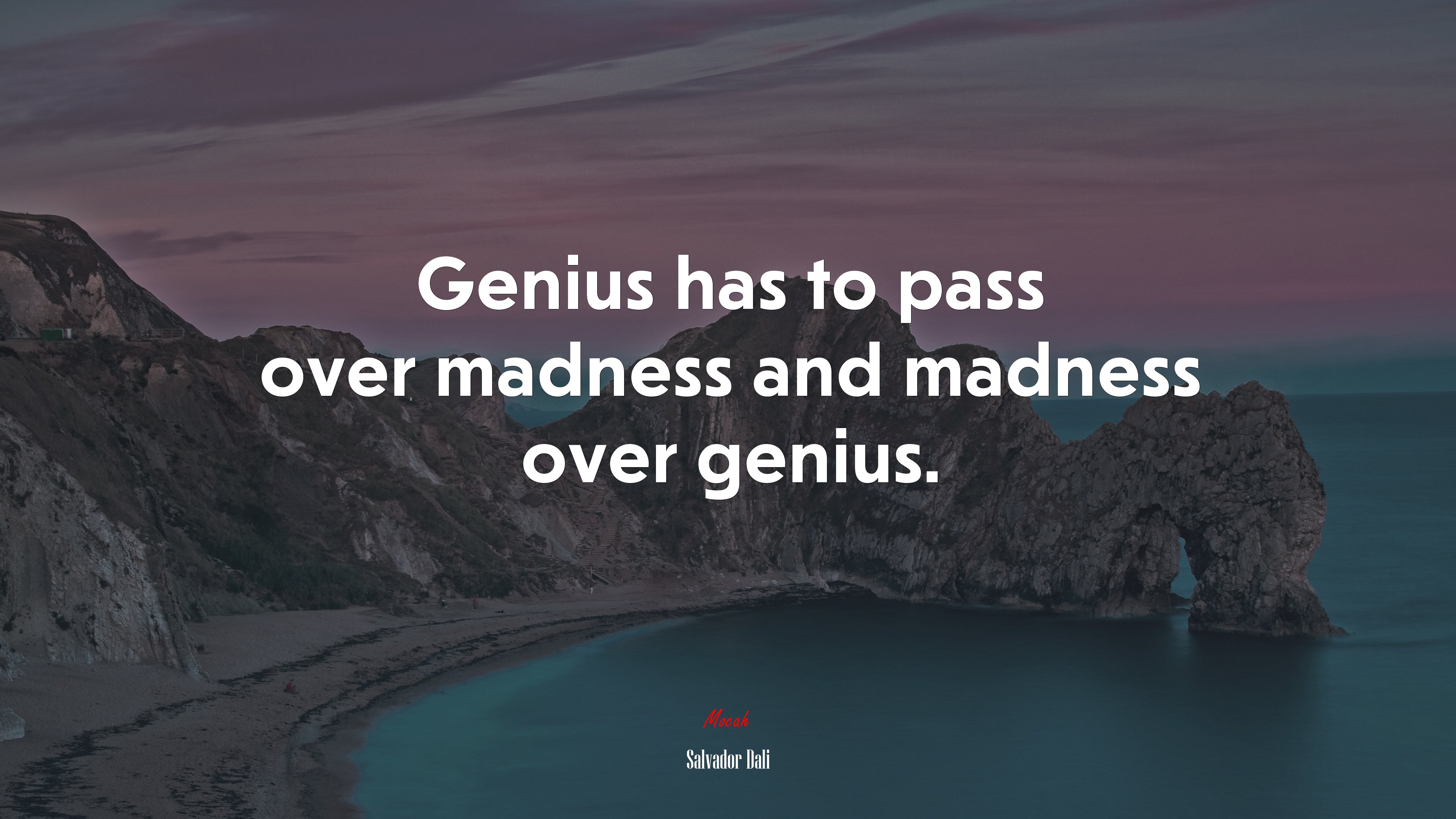 Genius has to pass over madness and madness over genius. | Salvador Dalí quote HD Wallpaper