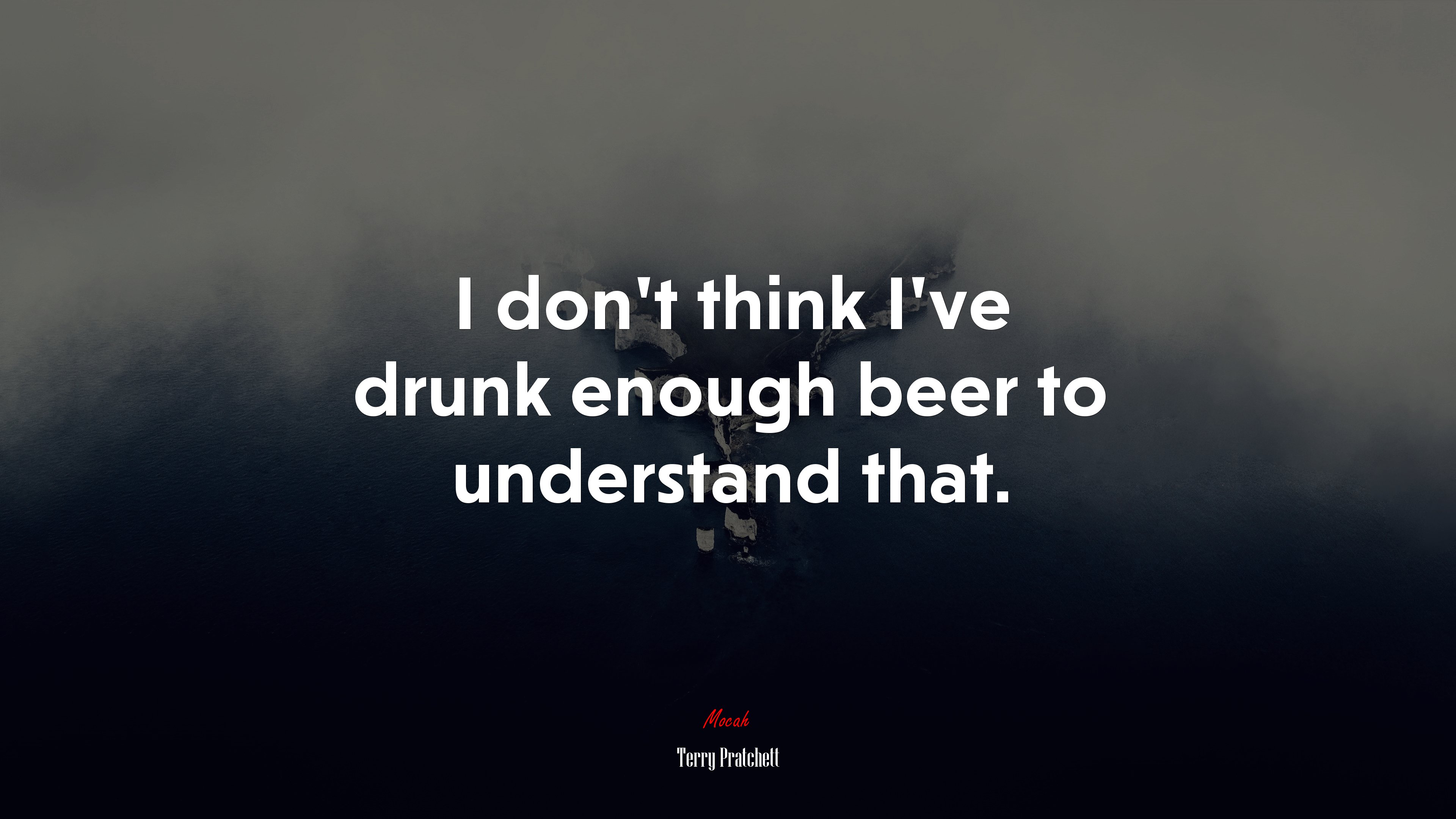 I don’t think I’ve drunk enough beer to understand that. | Terry Pratchett quote HD Wallpaper
