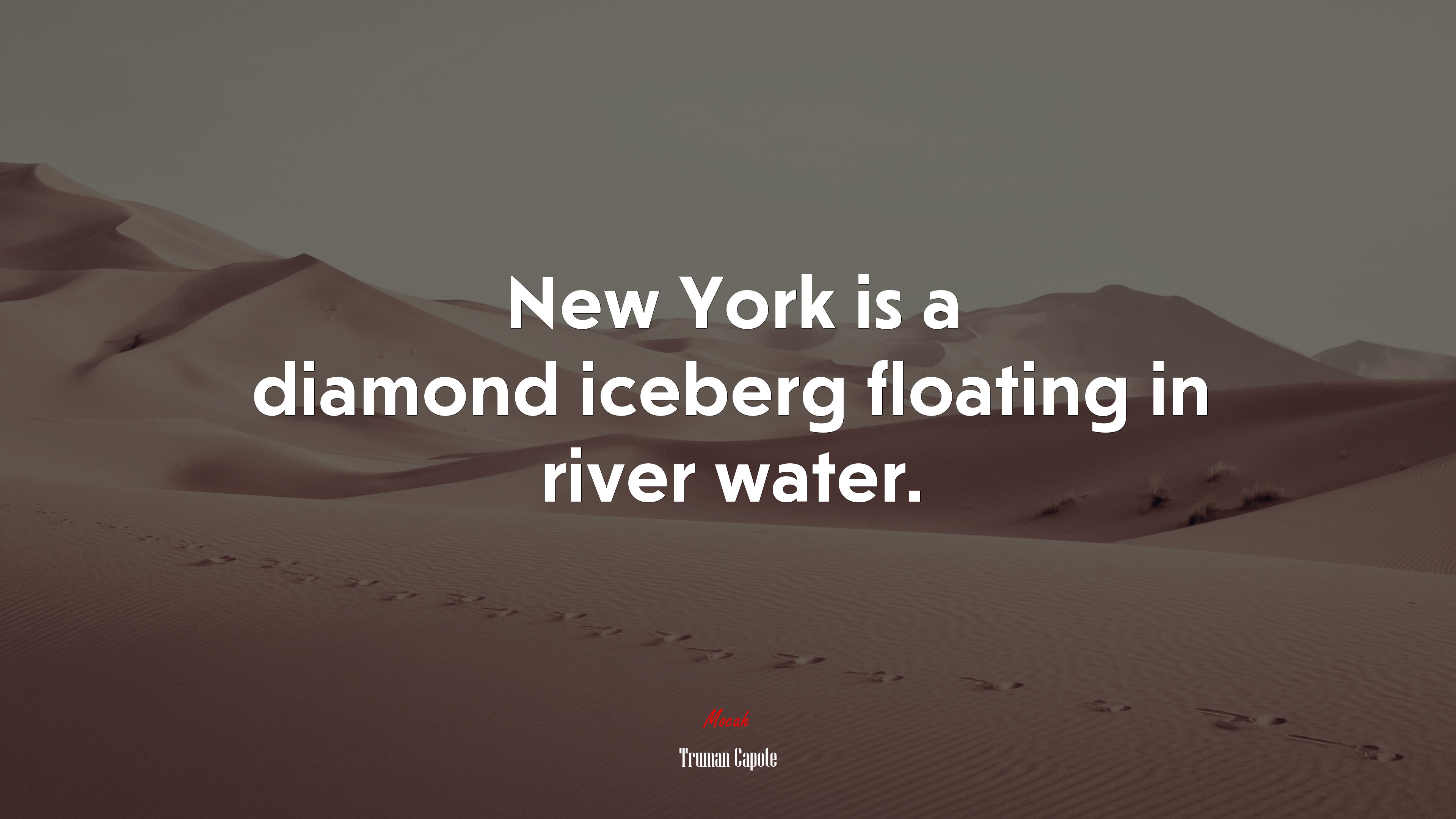 New York is a diamond iceberg floating in river water. | Truman Capote quote HD Wallpaper