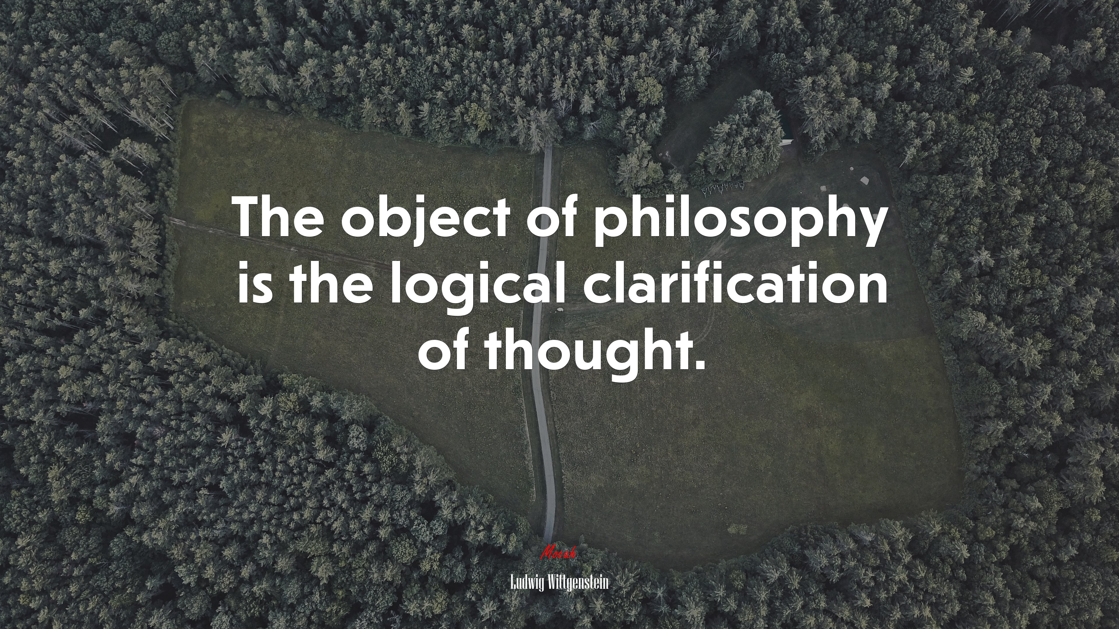 The object of philosophy is the logical clarification of thought. | Ludwig Wittgenstein quote HD Wallpaper